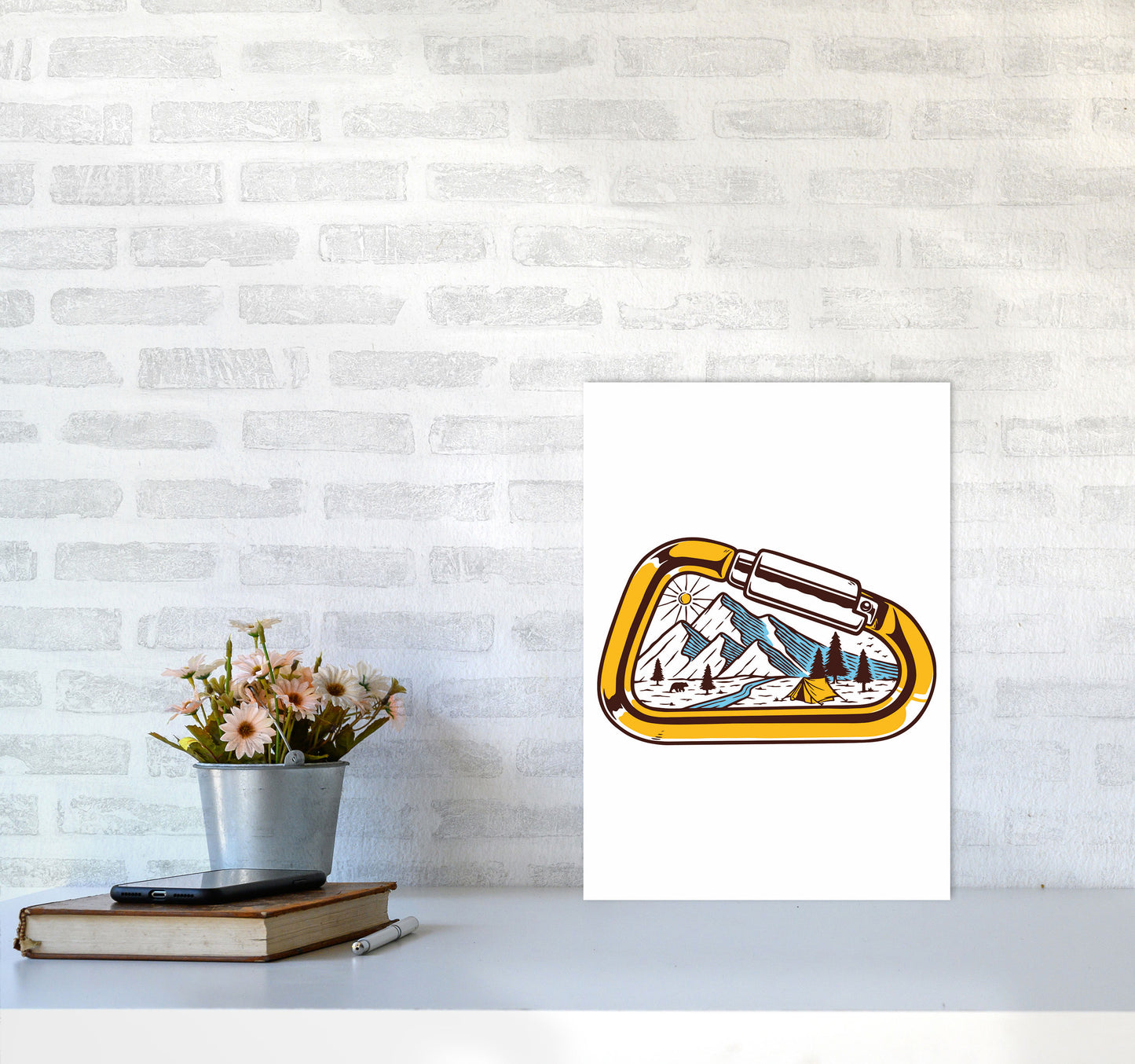 Caribiner Art Print by Jason Stanley A3 Black Frame