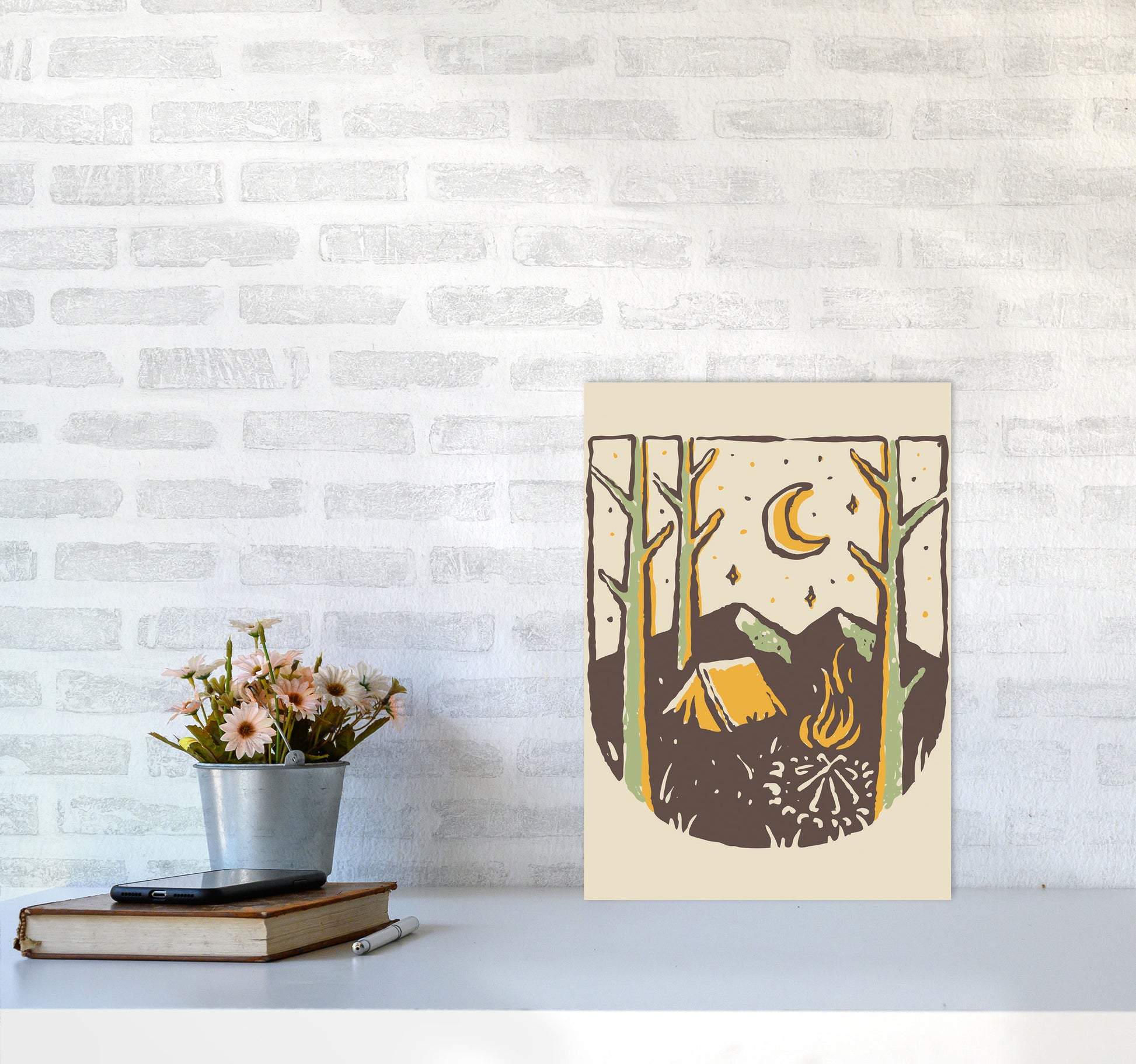 Camp Vibes Only Art Print by Jason Stanley A3 Black Frame