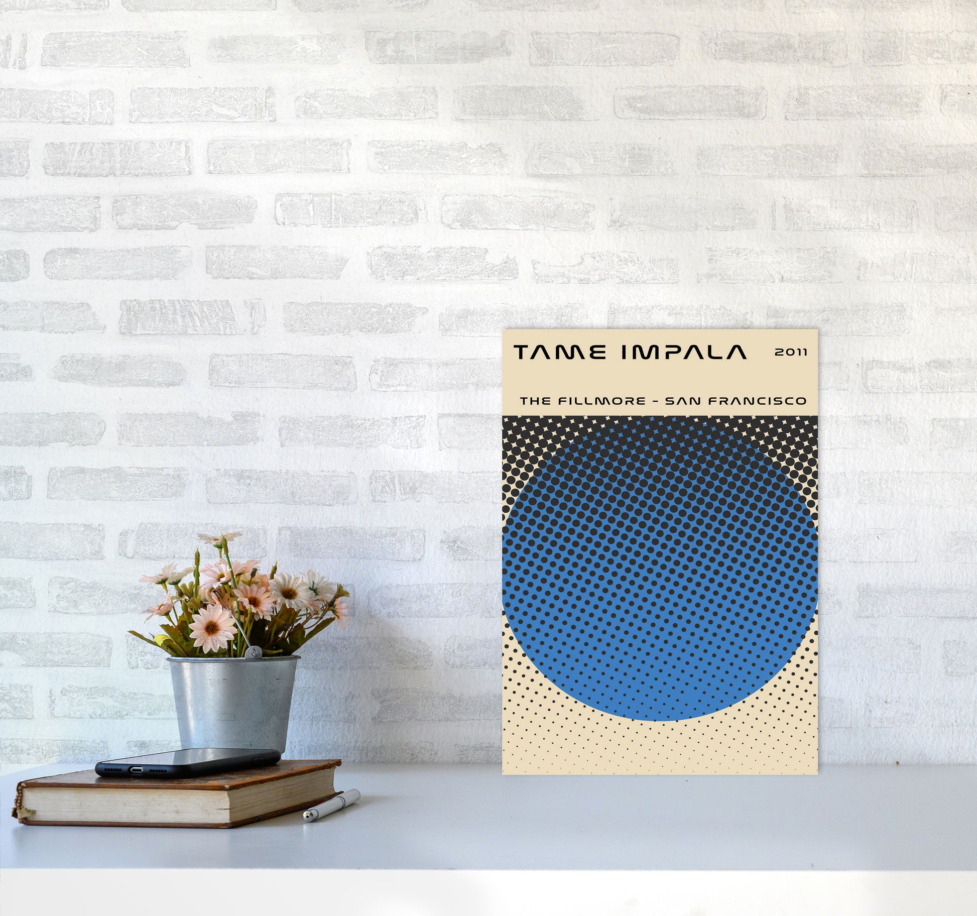 Tame Impala Live In San Francisco Art Print by Jason Stanley A3 Black Frame