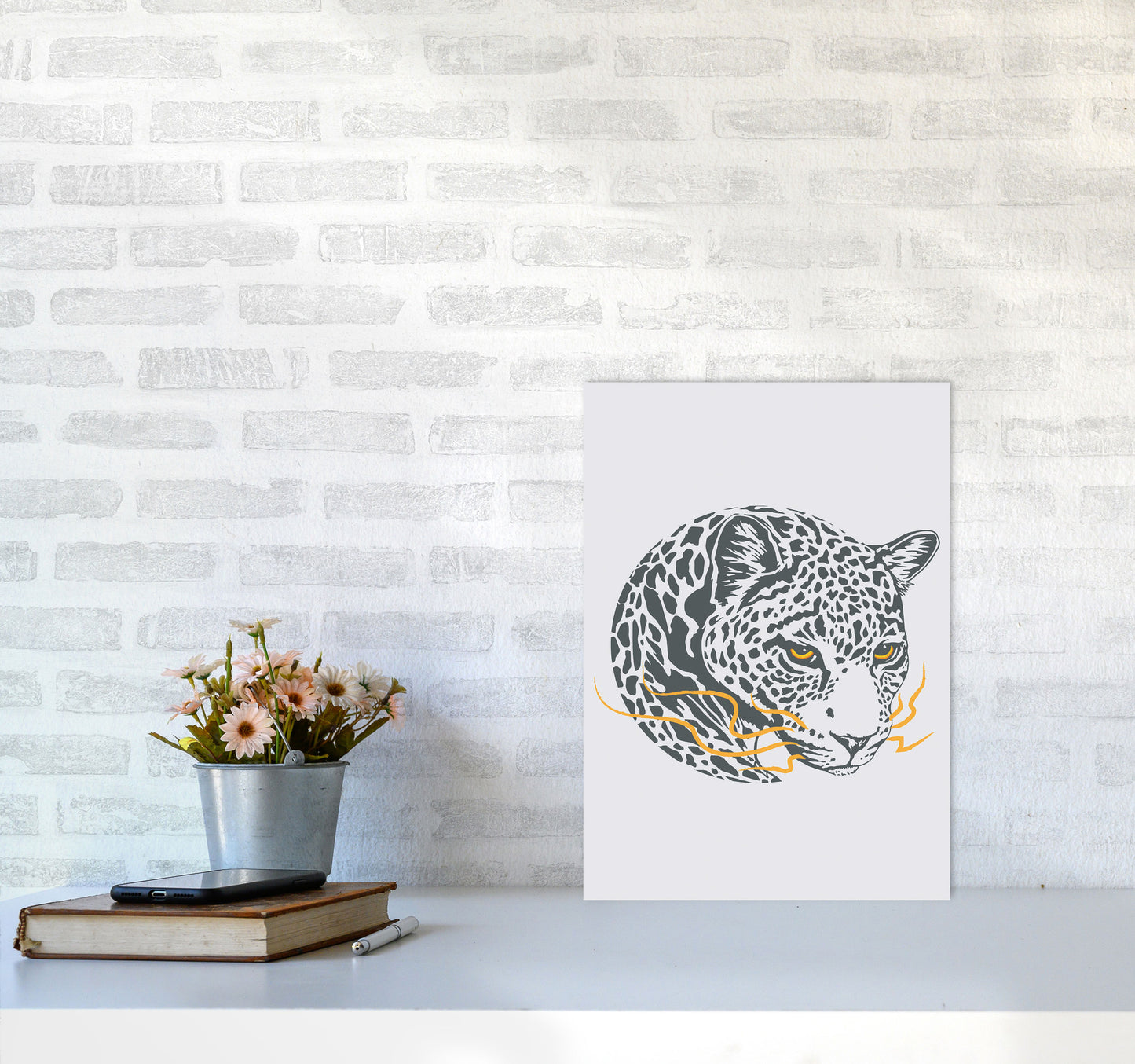 Wise Leopard Art Print by Jason Stanley A3 Black Frame