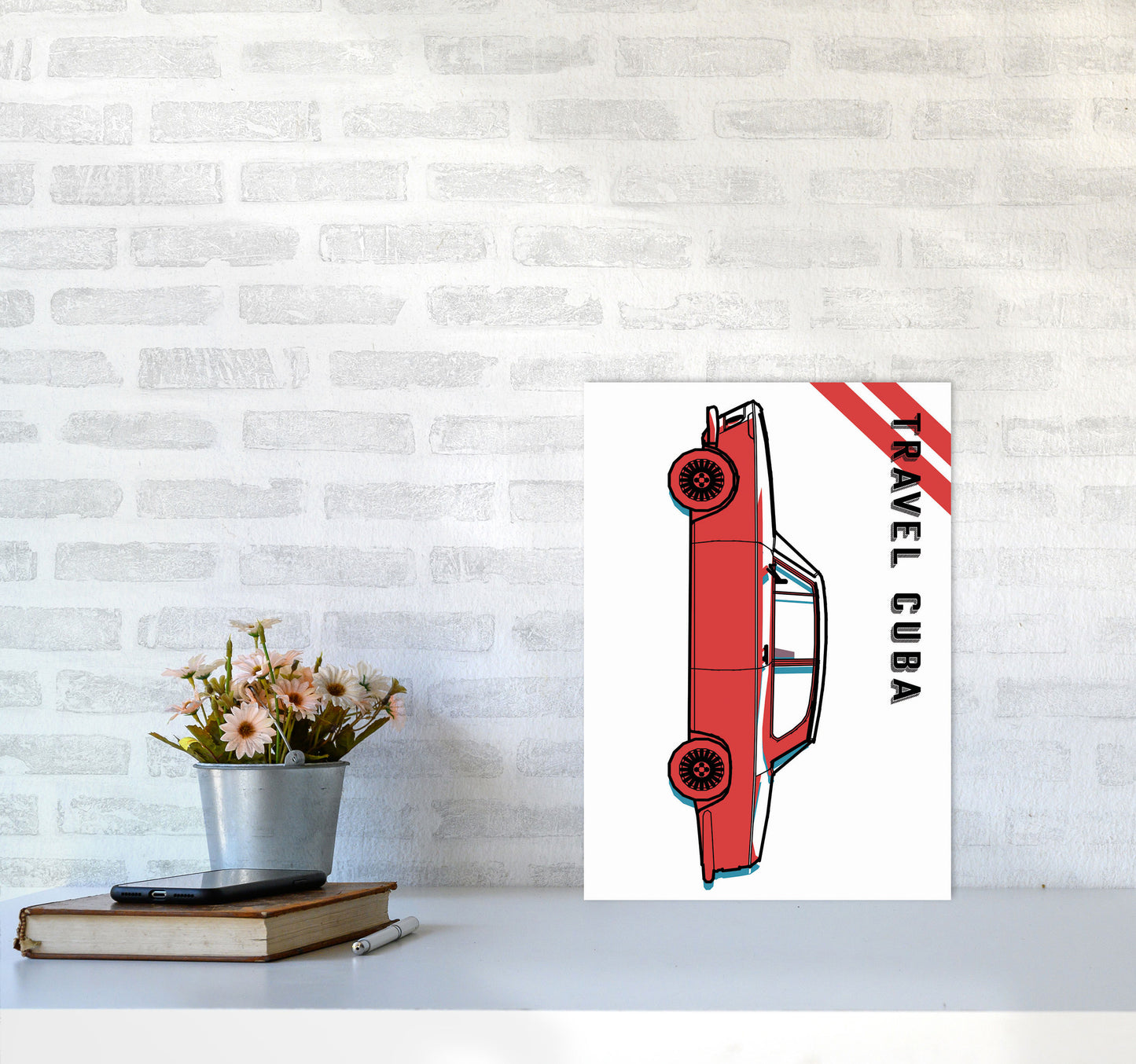 Travel Cuba Art Print by Jason Stanley A3 Black Frame