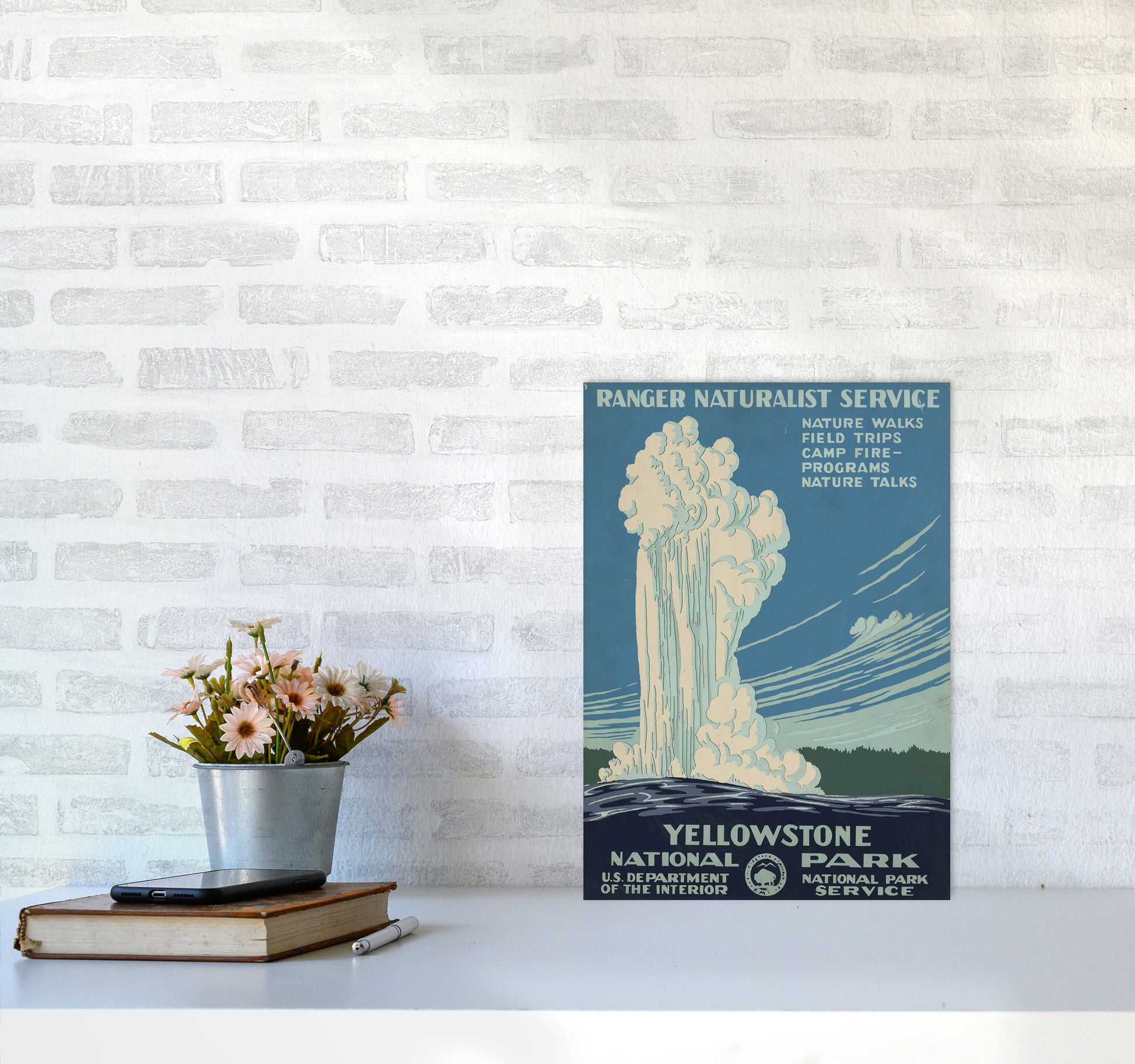 Yellowstone National Park Art Print by Jason Stanley A3 Black Frame
