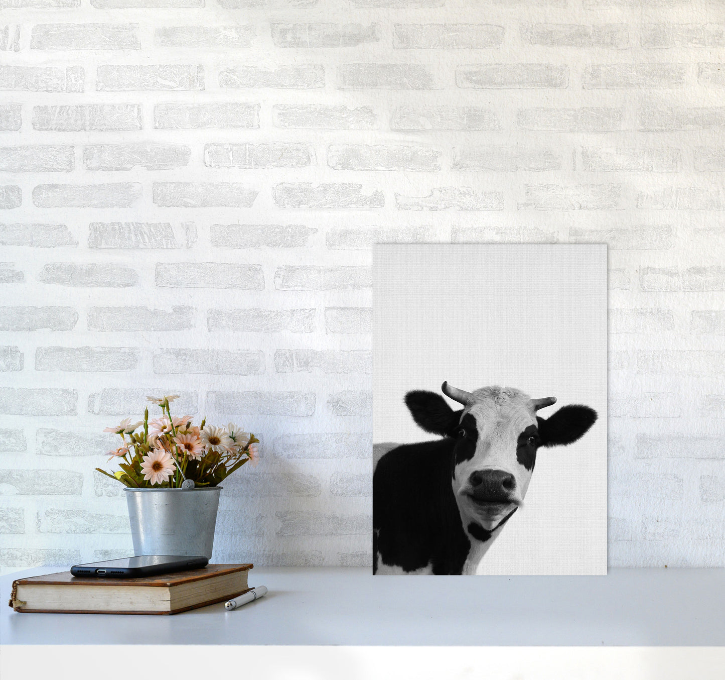 Holy Cow Art Print by Jason Stanley A3 Black Frame