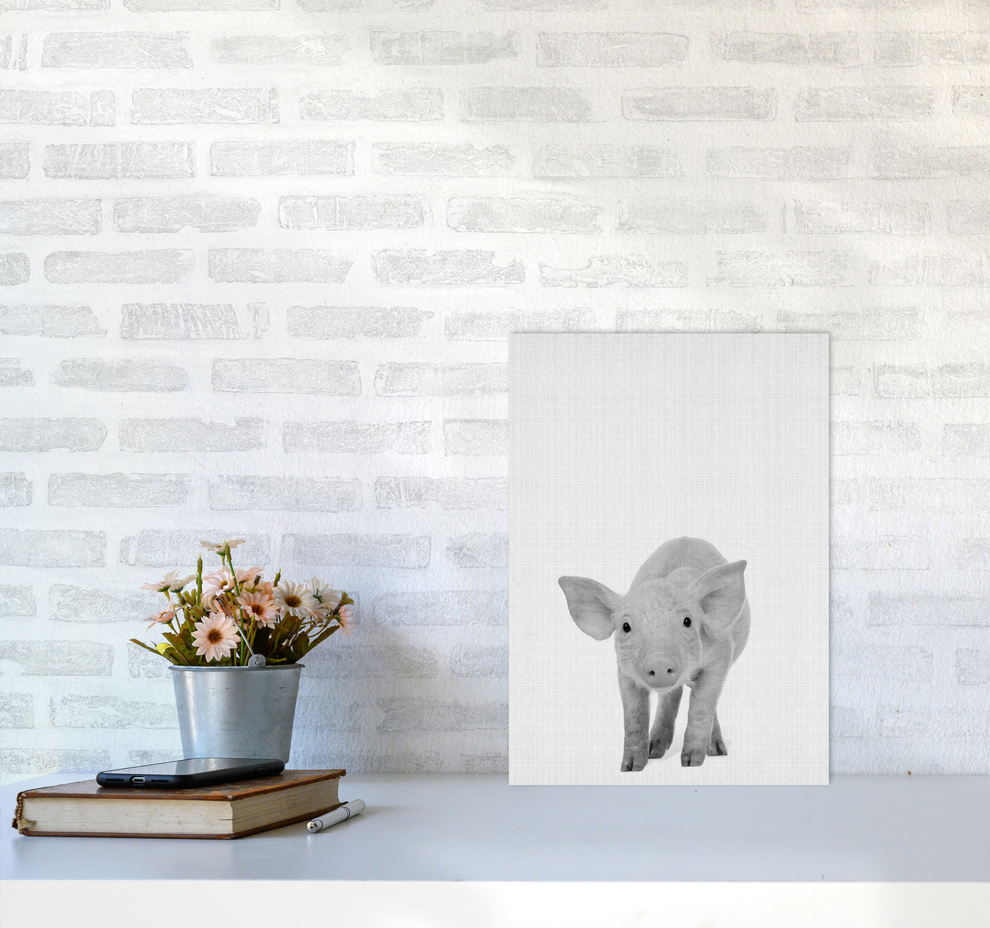 The Cutest Pig Art Print by Jason Stanley A3 Black Frame