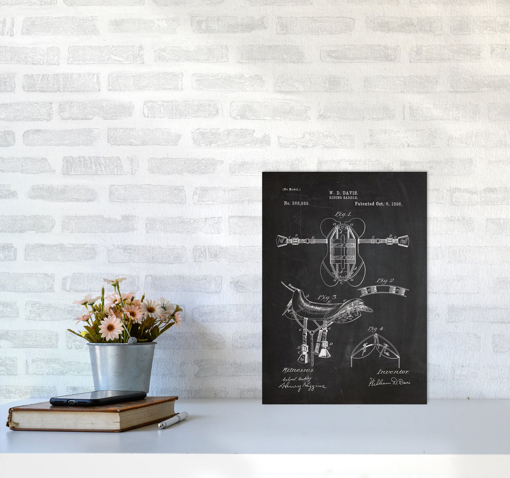 Riding Saddlepatent Art Print by Jason Stanley A3 Black Frame