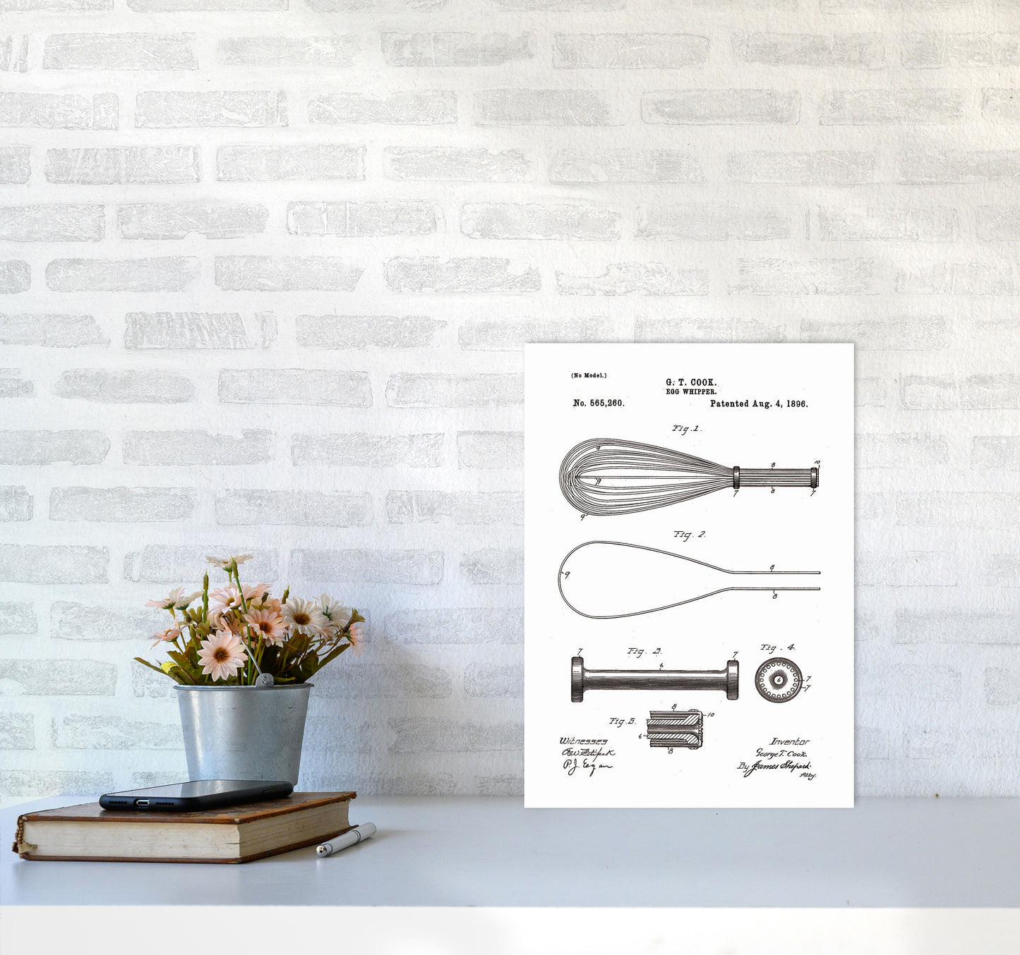 Egg Whipper Patent Art Print by Jason Stanley A3 Black Frame