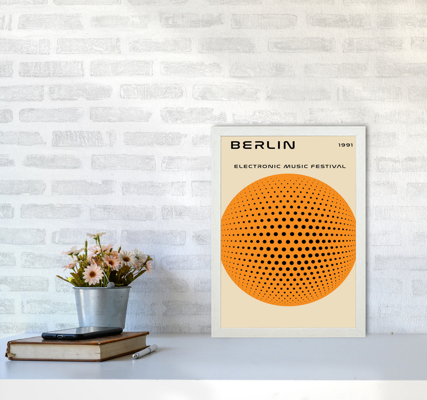 Berlin Electronic Music Festival Art Print by Jason Stanley A3 Oak Frame