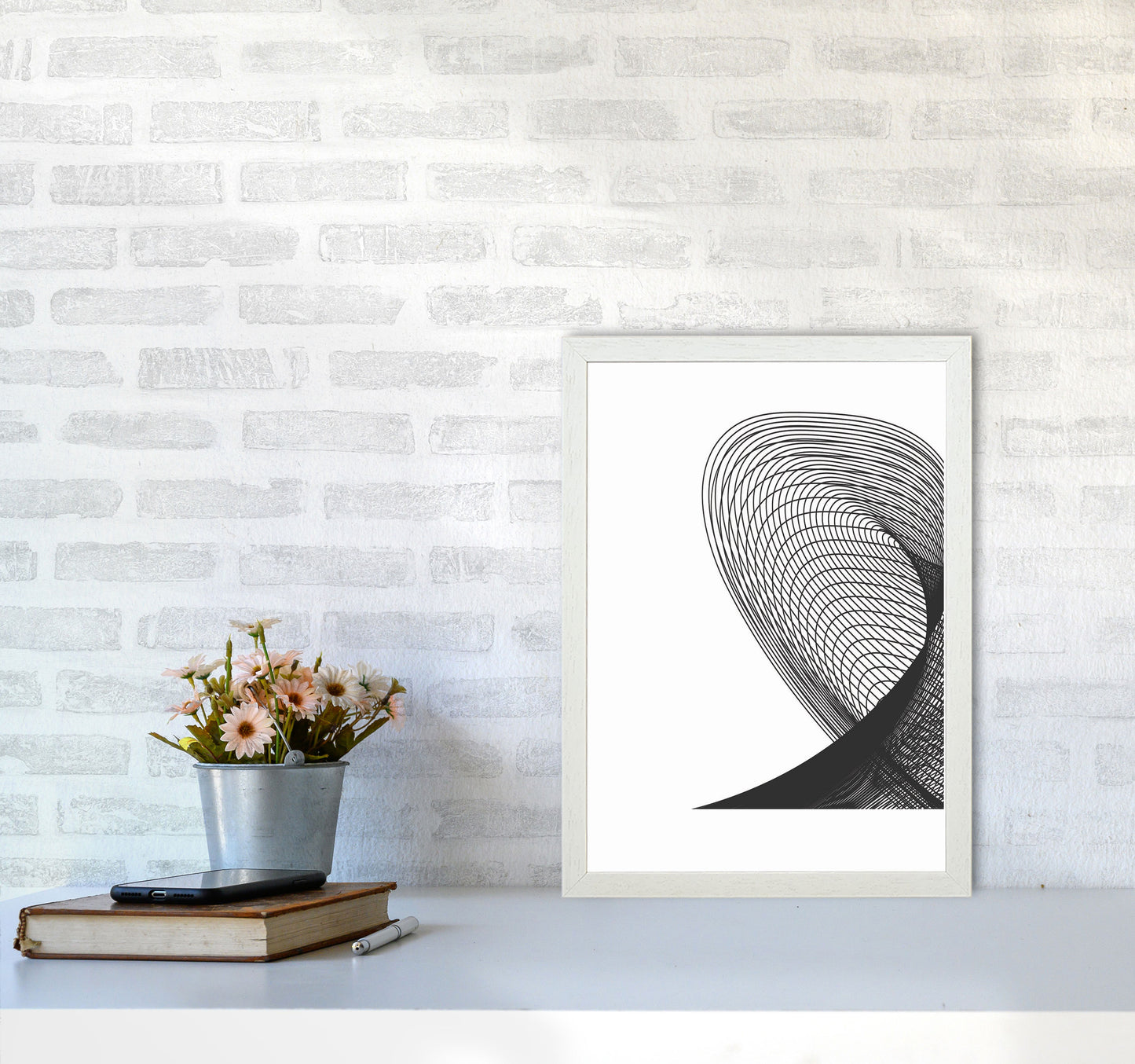 Minimal Geometric Series - 14 Art Print by Jason Stanley A3 Oak Frame