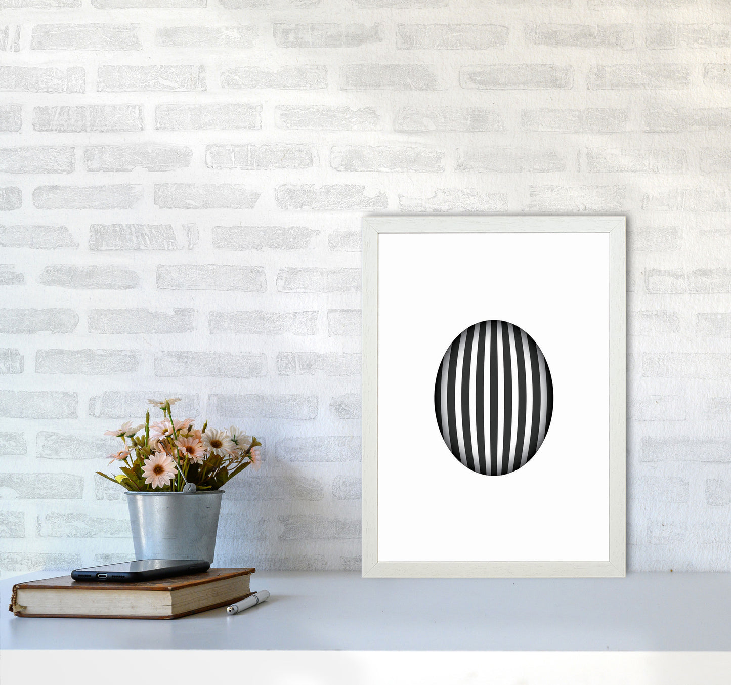 Minimal Geometric Series - 47 Art Print by Jason Stanley A3 Oak Frame