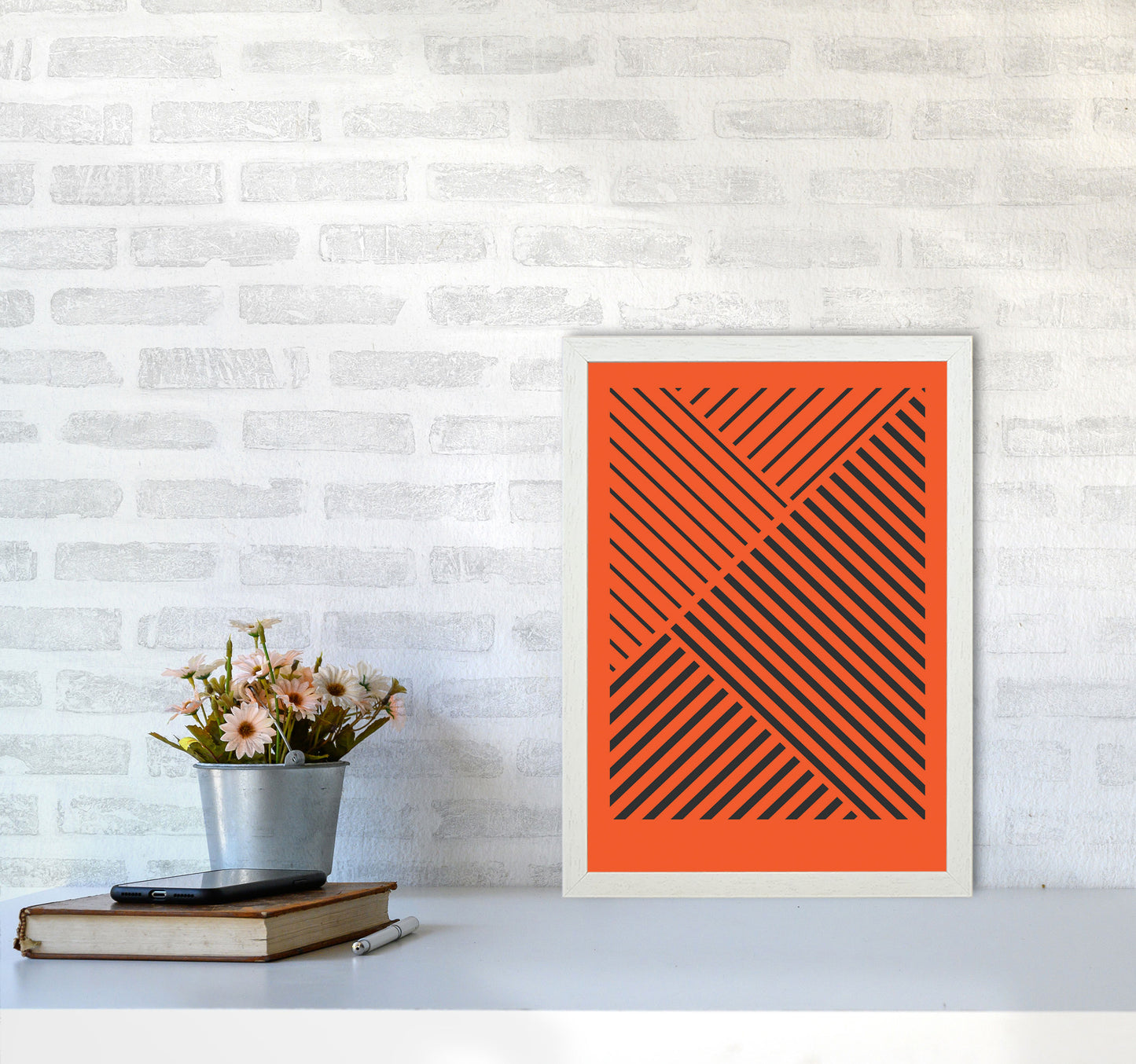 Minimal Geometric Series - 23 Art Print by Jason Stanley A3 Oak Frame
