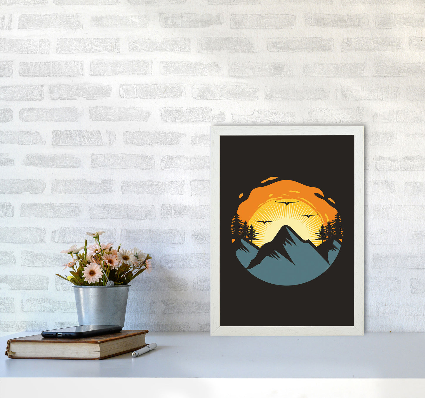 Sensets Are For The Birds Art Print by Jason Stanley A3 Oak Frame