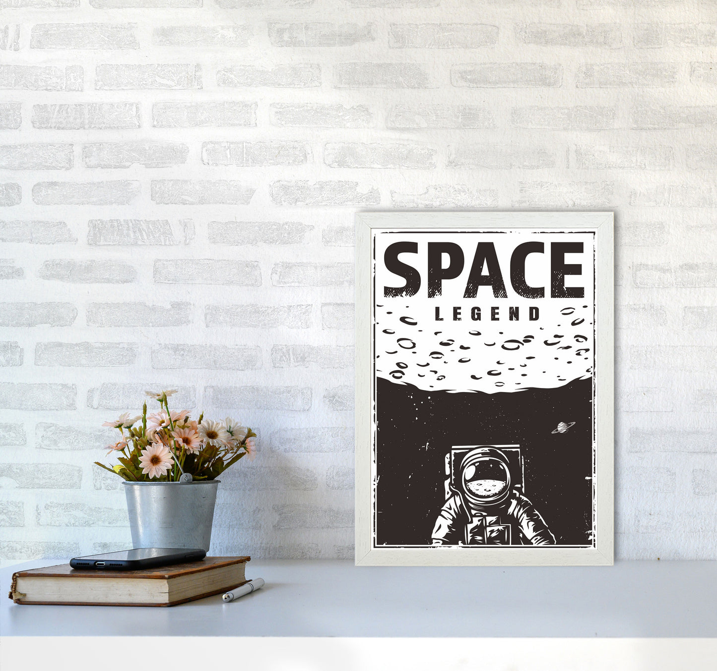 Outer Space Series - #19 Art Print by Jason Stanley A3 Oak Frame