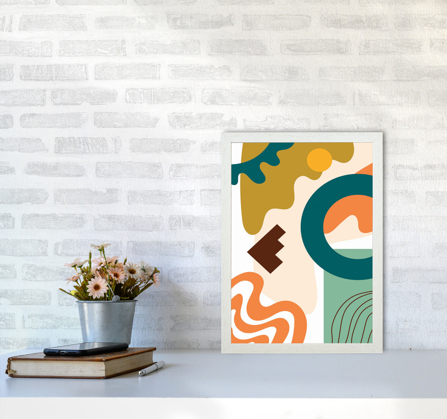 Abstract Expression III Art Print by Jason Stanley A3 Oak Frame