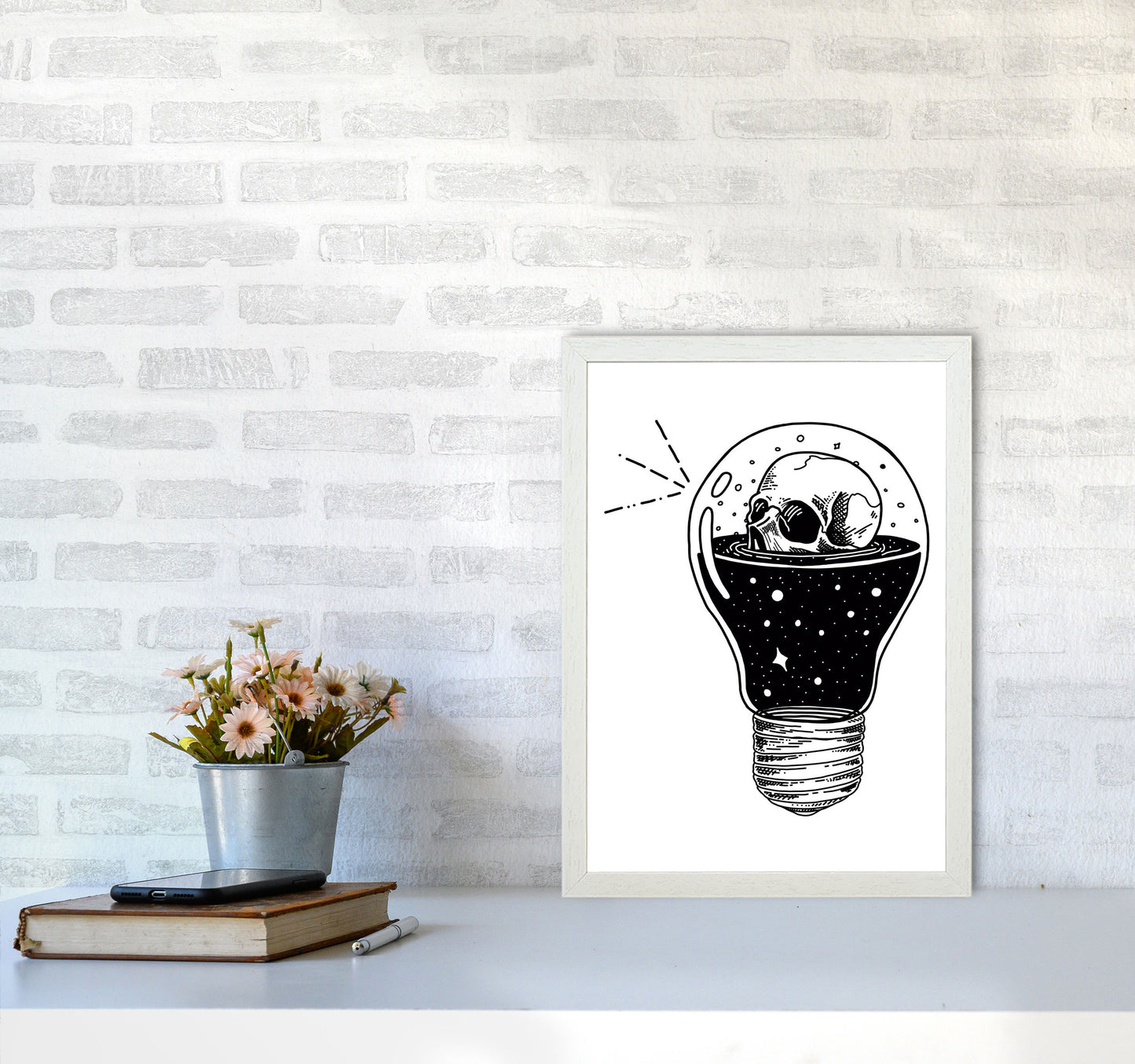 I Think He Had An Idea Art Print by Jason Stanley A3 Oak Frame