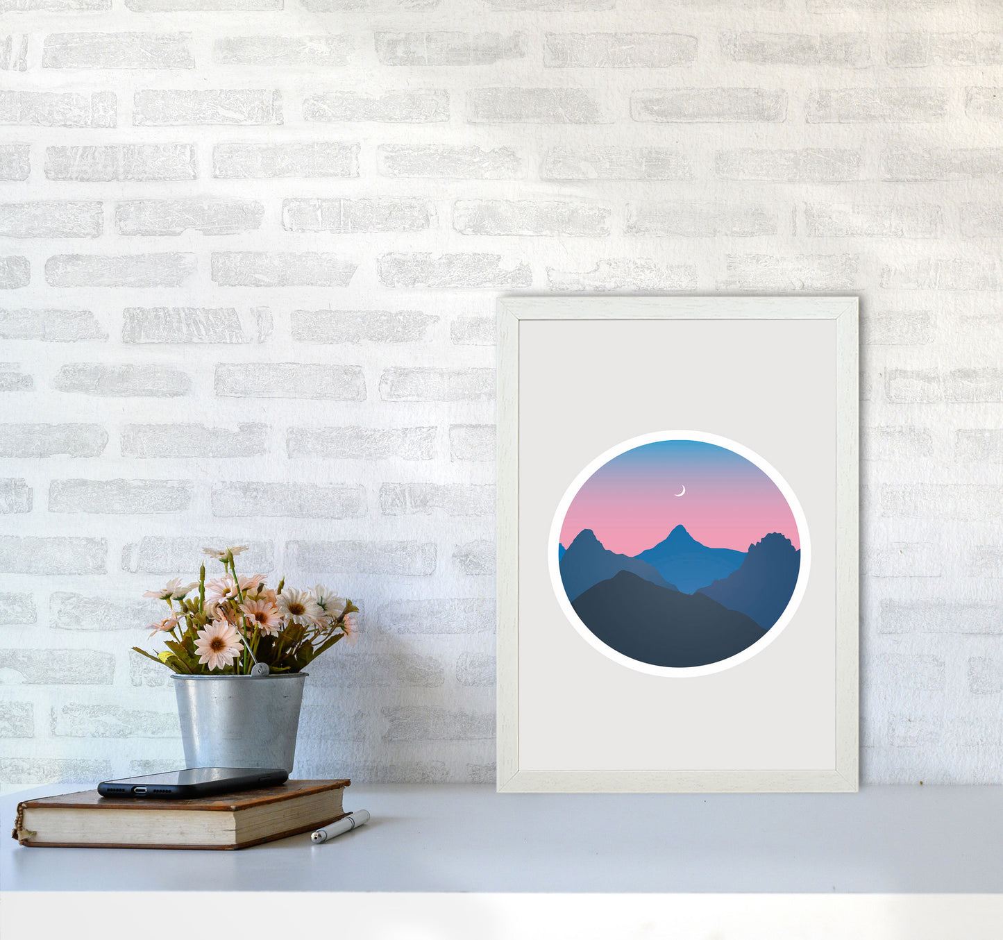 Moody Moonrise Kingdom Art Print by Jason Stanley A3 Oak Frame