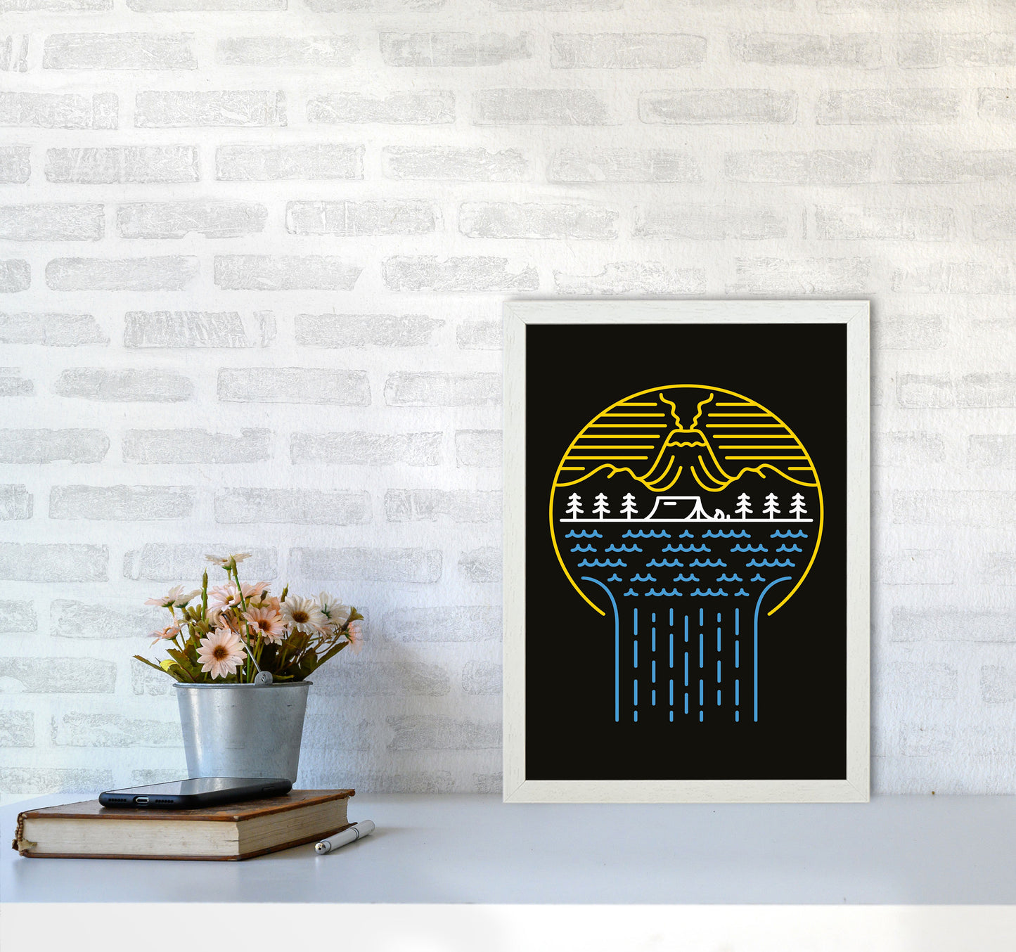 Minimal Nature Vibes Art Print by Jason Stanley A3 Oak Frame