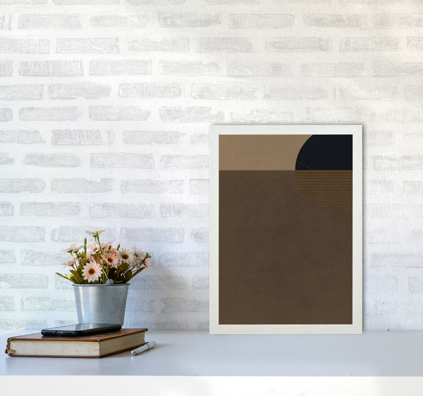 Minimal Vibes 1 Art Print by Jason Stanley A3 Oak Frame