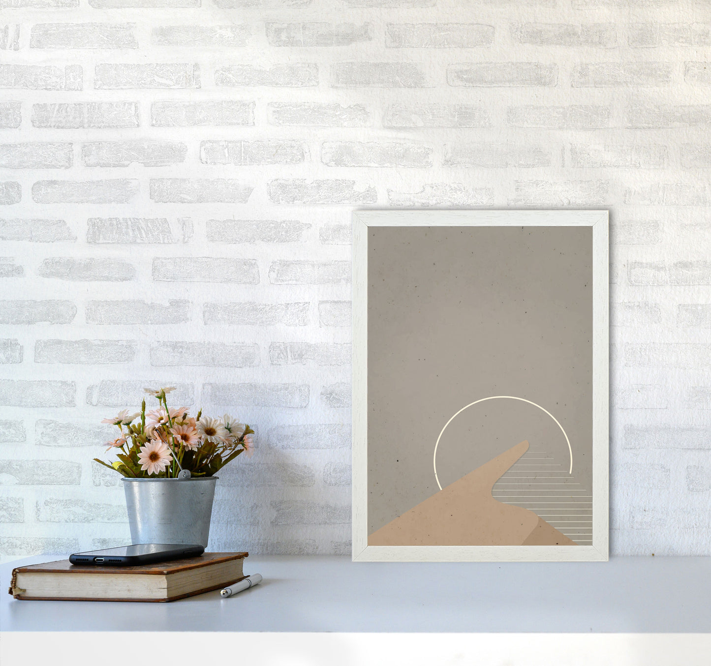 Minimal Vibes 3 Art Print by Jason Stanley A3 Oak Frame
