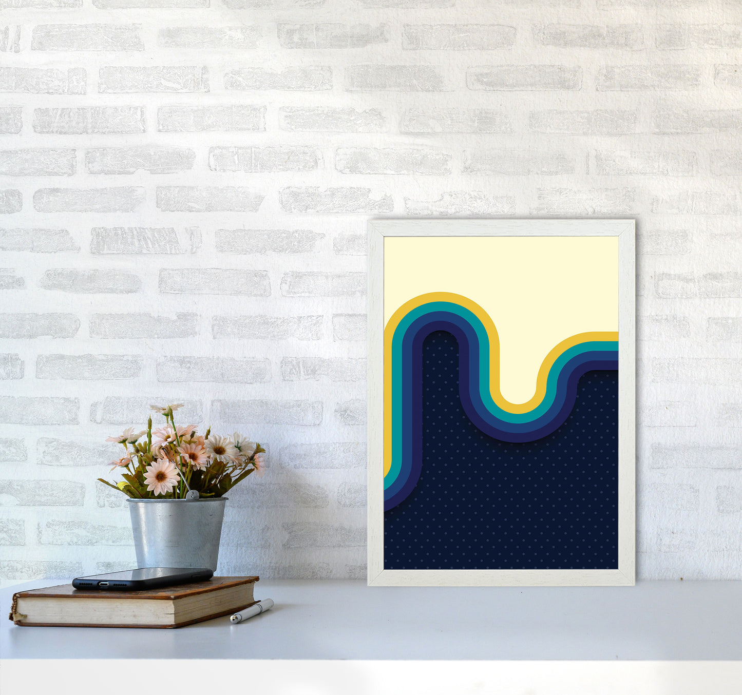Melty Vibes II Art Print by Jason Stanley A3 Oak Frame