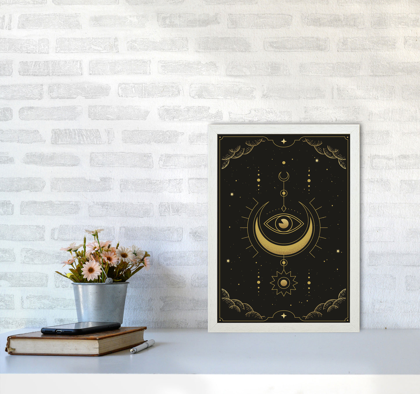 Tarot Card #1 Art Print by Jason Stanley A3 Oak Frame