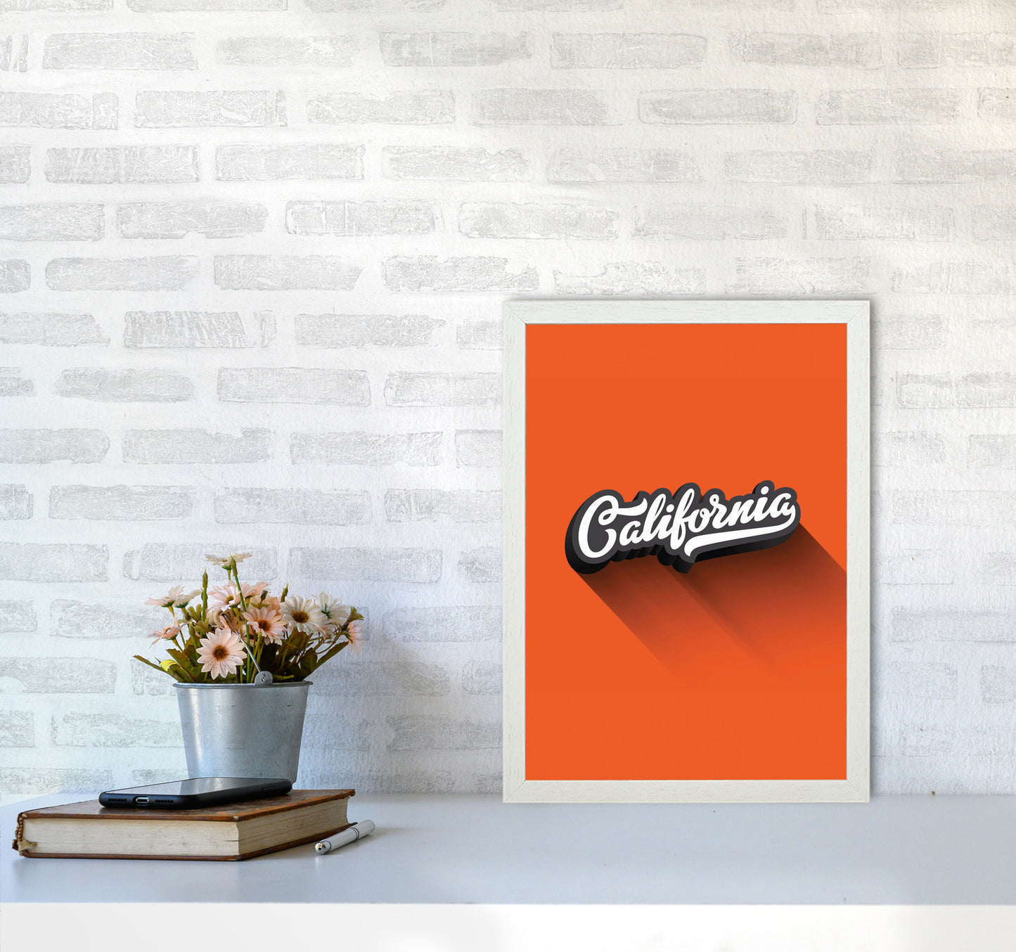 California Art Print by Jason Stanley A3 Oak Frame