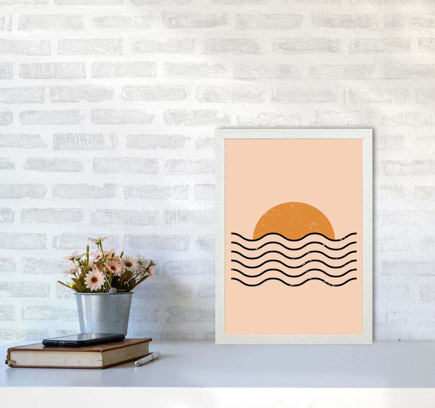 Boho Sunset Art Print by Jason Stanley A3 Oak Frame