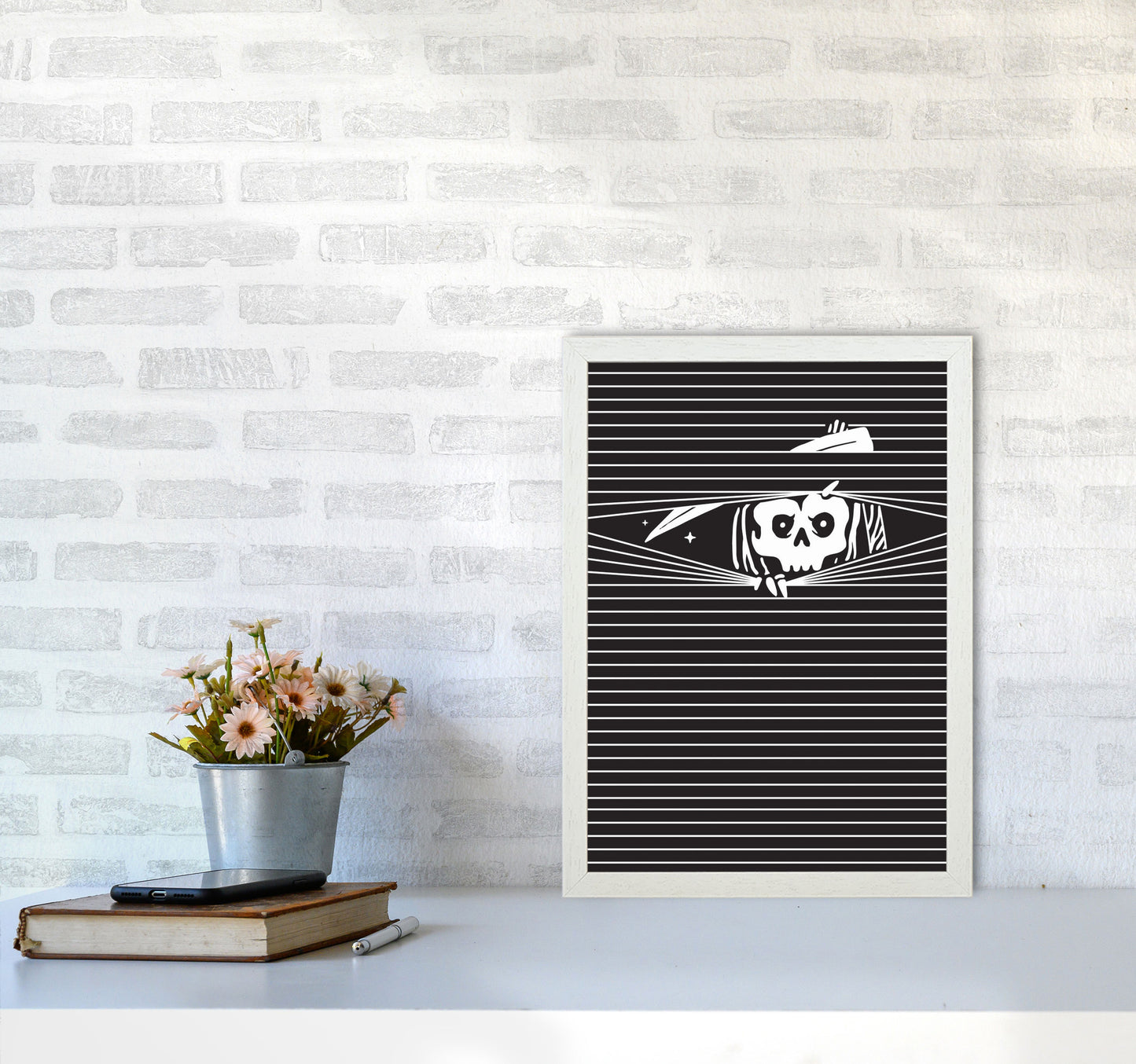 The Grim Reaper Art Print by Jason Stanley A3 Oak Frame