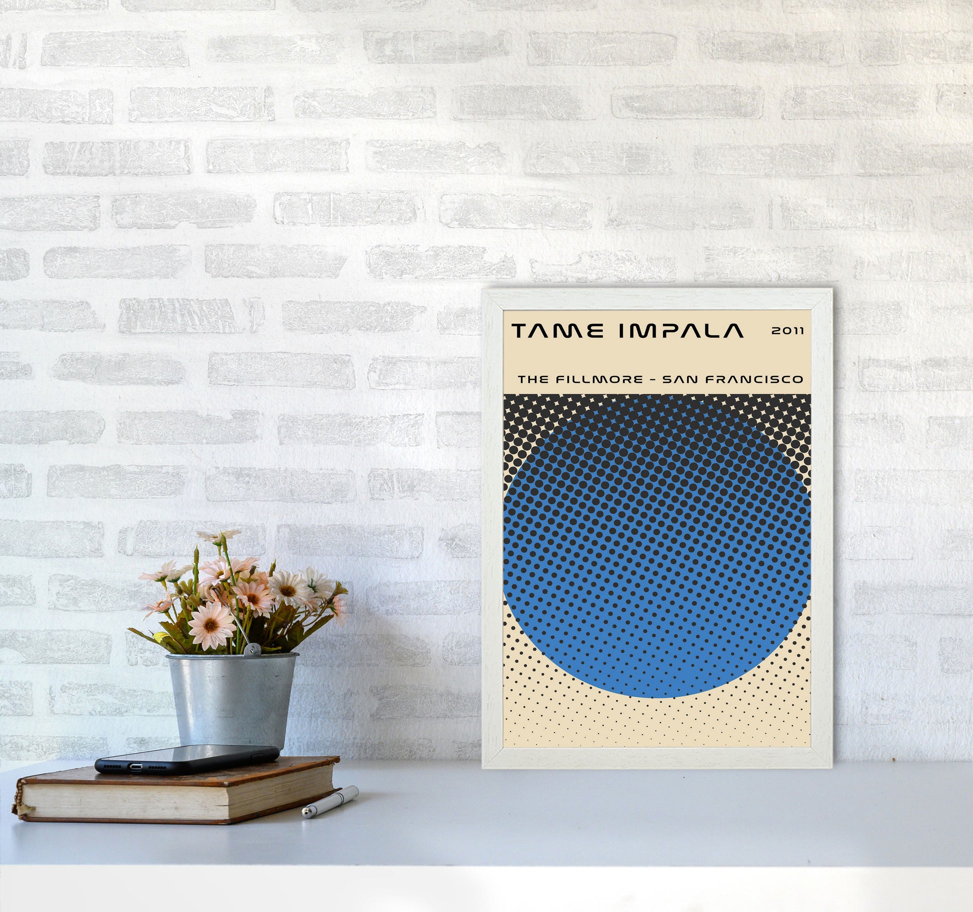 Tame Impala Live In San Francisco Art Print by Jason Stanley A3 Oak Frame