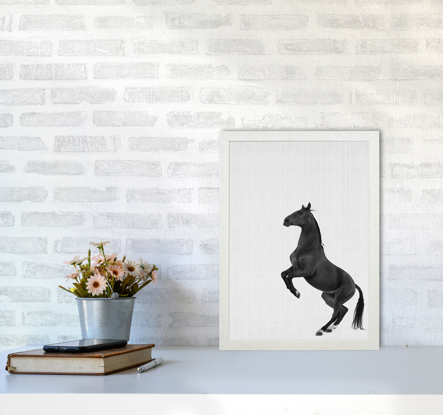 The Dark Horse Rides At Night #2 Art Print by Jason Stanley A3 Oak Frame