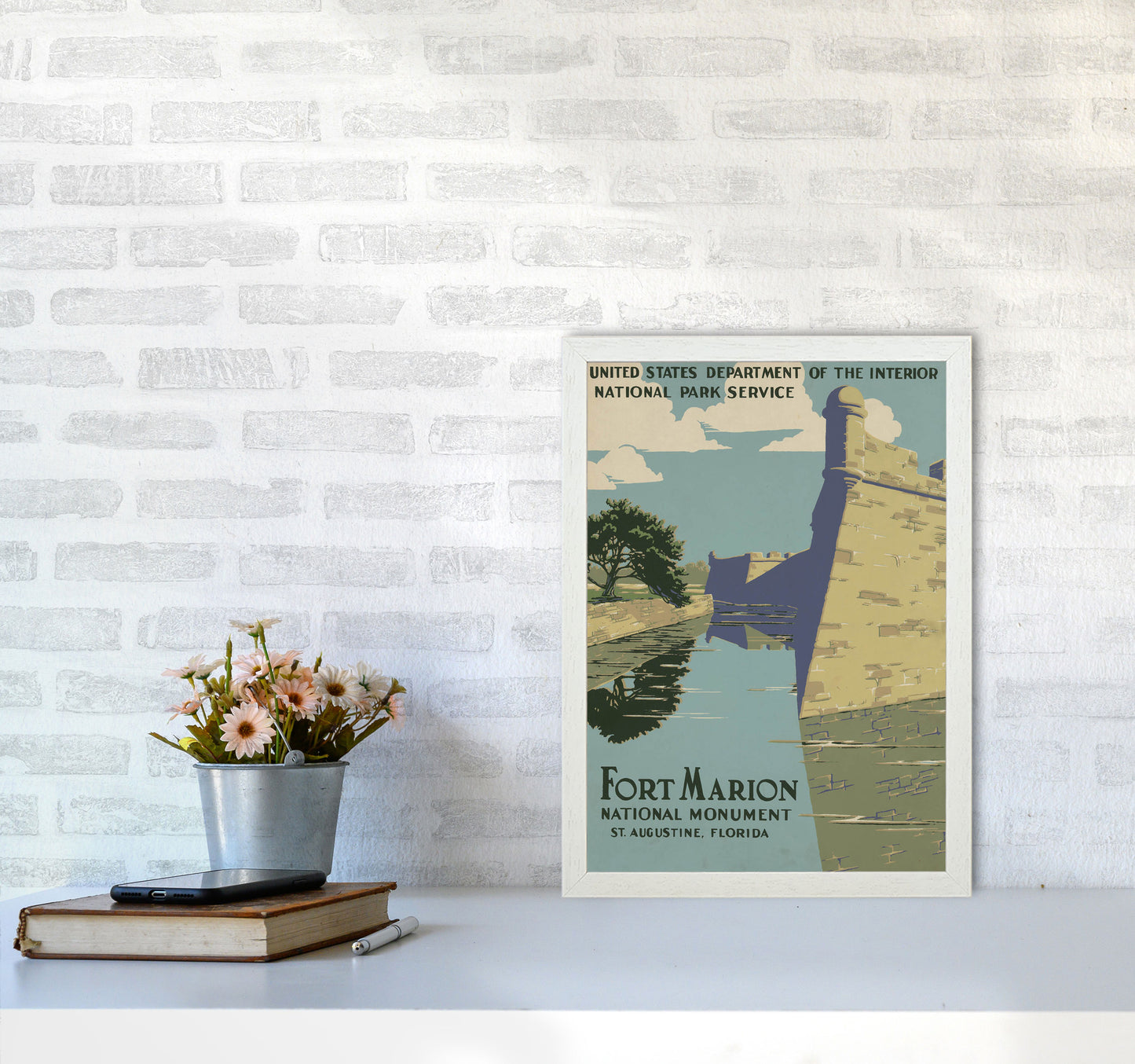 Fort Marion National Park Art Print by Jason Stanley A3 Oak Frame