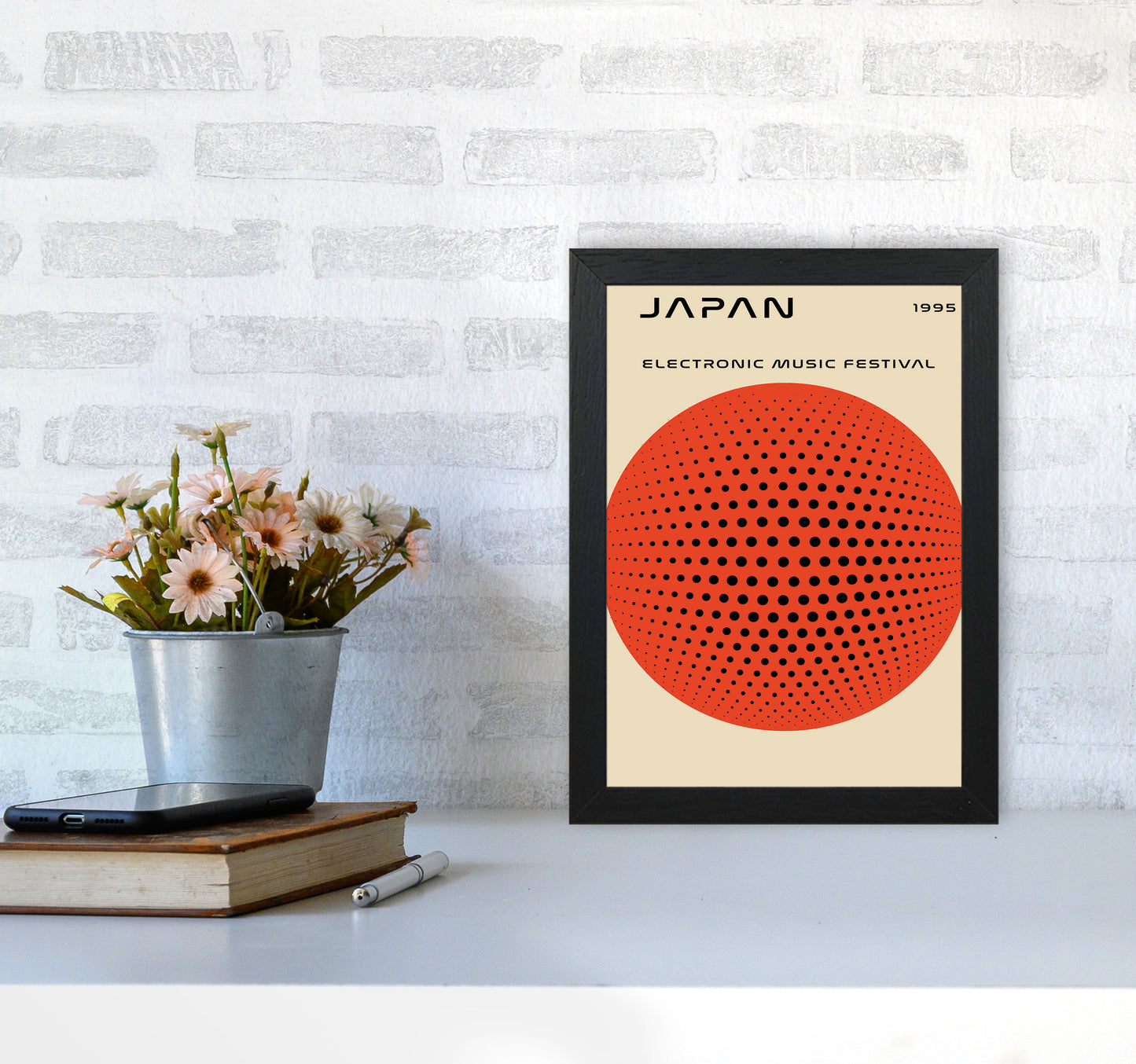 Japan Electronic Music Festival Art Print by Jason Stanley A4 White Frame