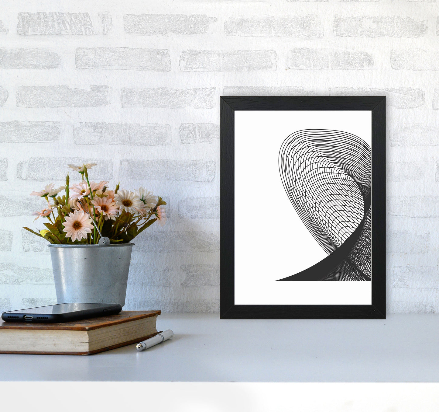 Minimal Geometric Series - 14 Art Print by Jason Stanley A4 White Frame