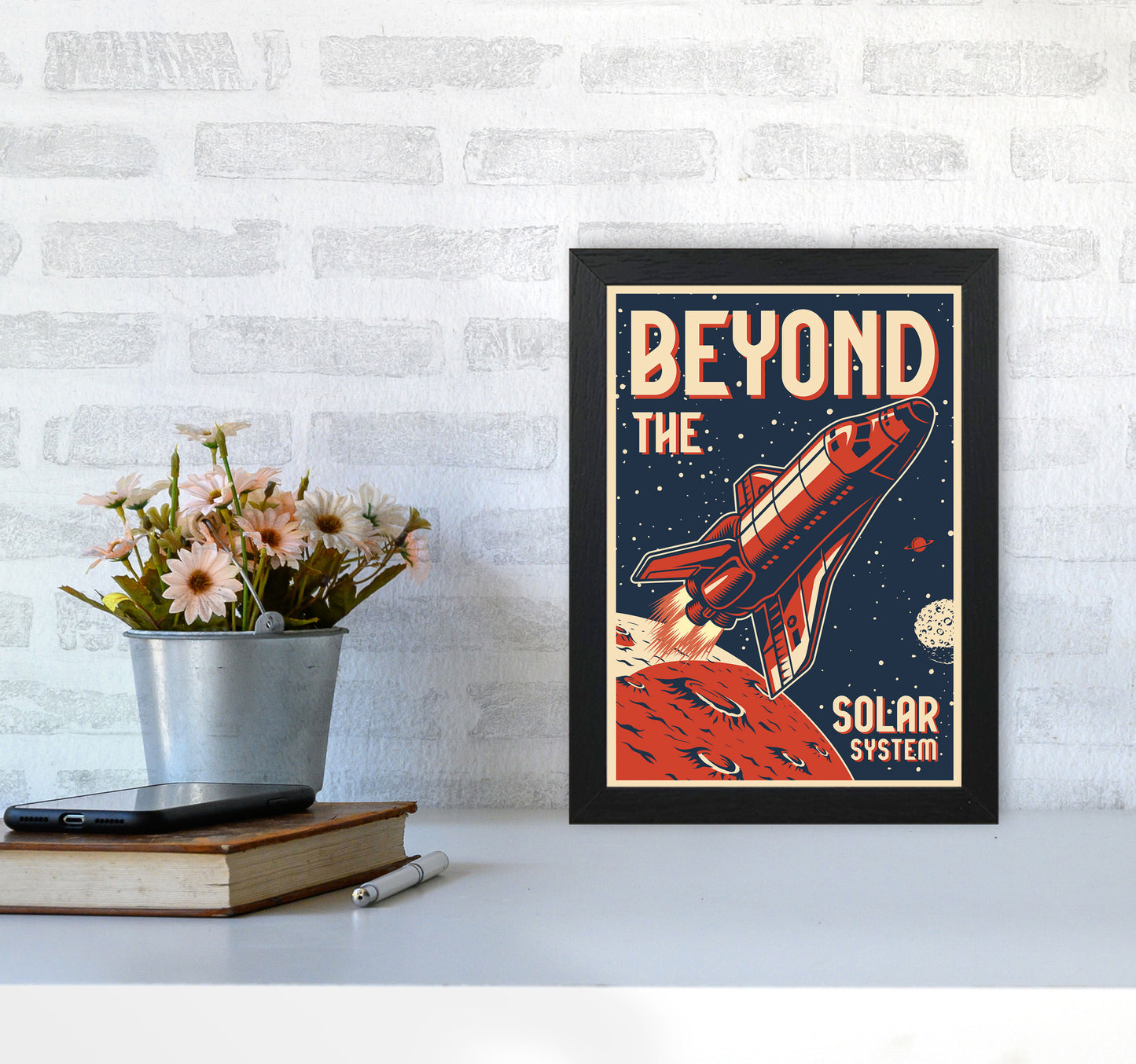 Outer Space Series - #14 Art Print by Jason Stanley A4 White Frame