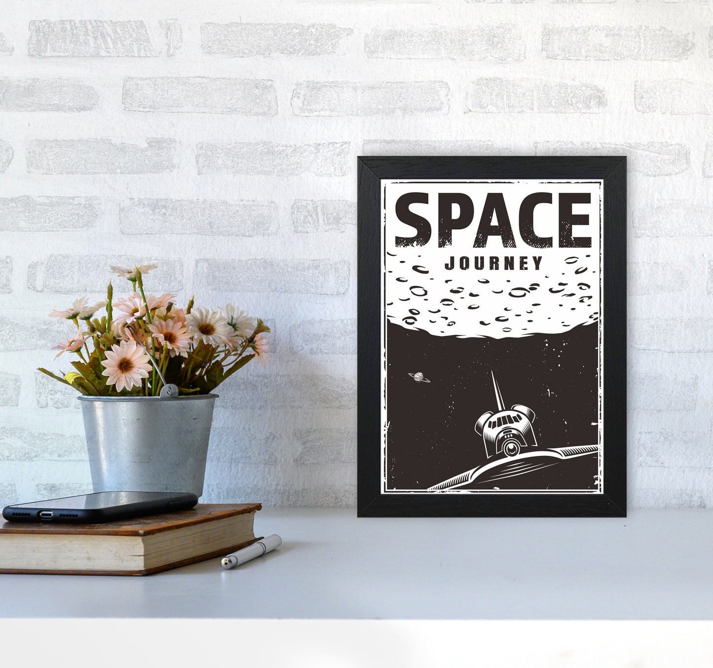 Outer Space Series - #20 Art Print by Jason Stanley A4 White Frame