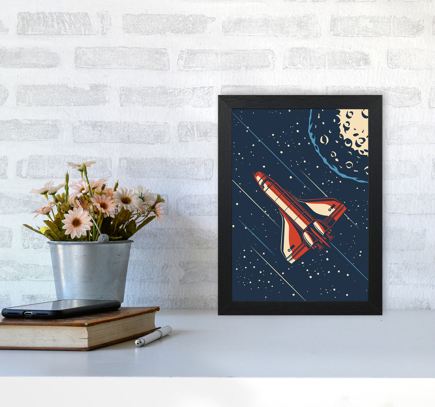 Outer Space Series - #16 Art Print by Jason Stanley A4 White Frame