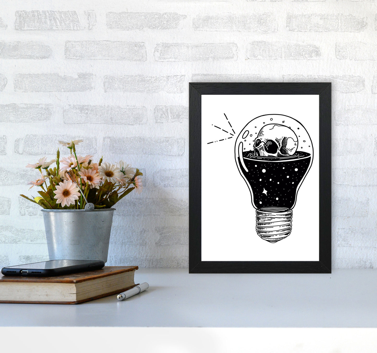 I Think He Had An Idea Art Print by Jason Stanley A4 White Frame