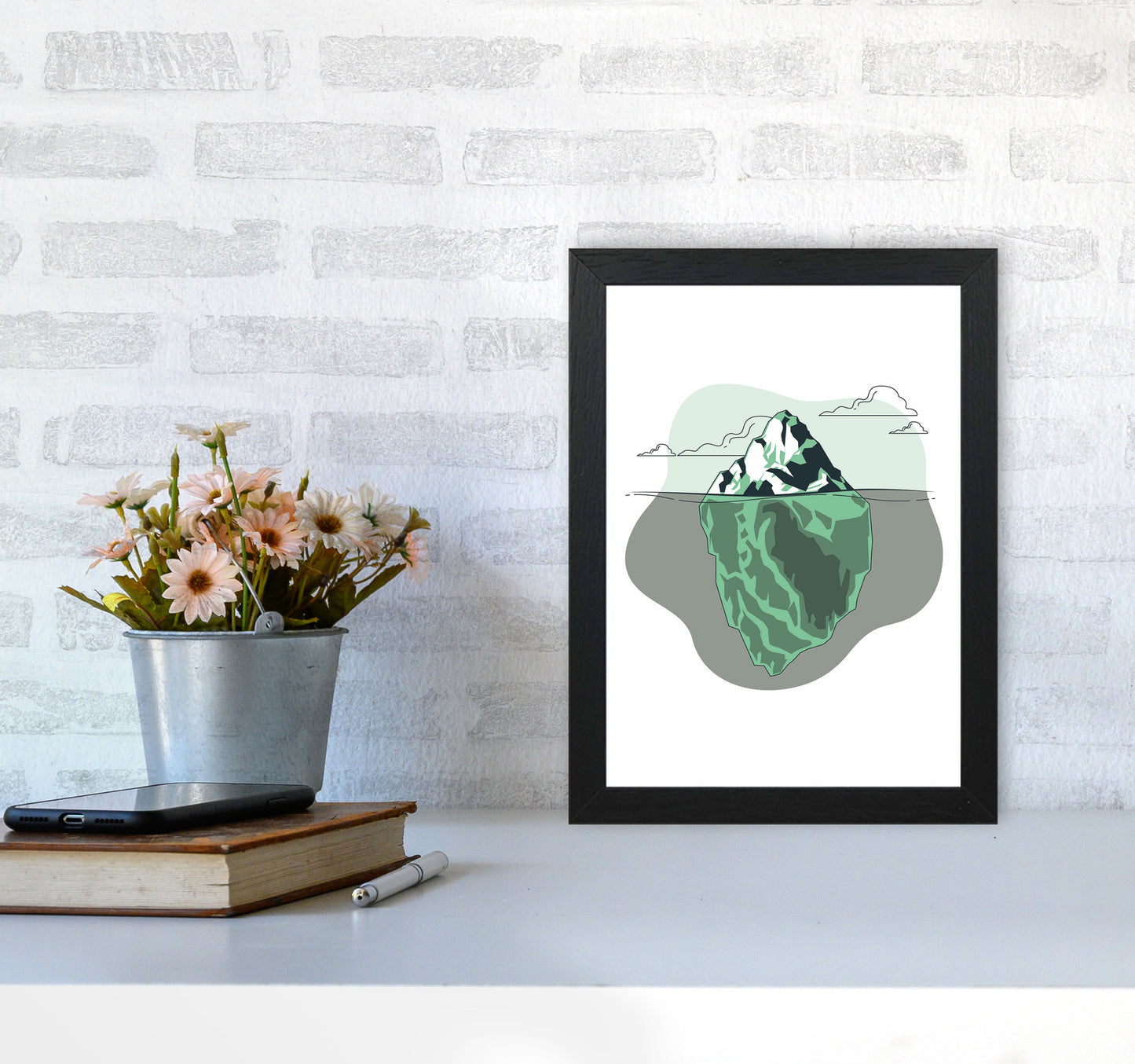Iceberg Right Ahead Art Print by Jason Stanley A4 White Frame