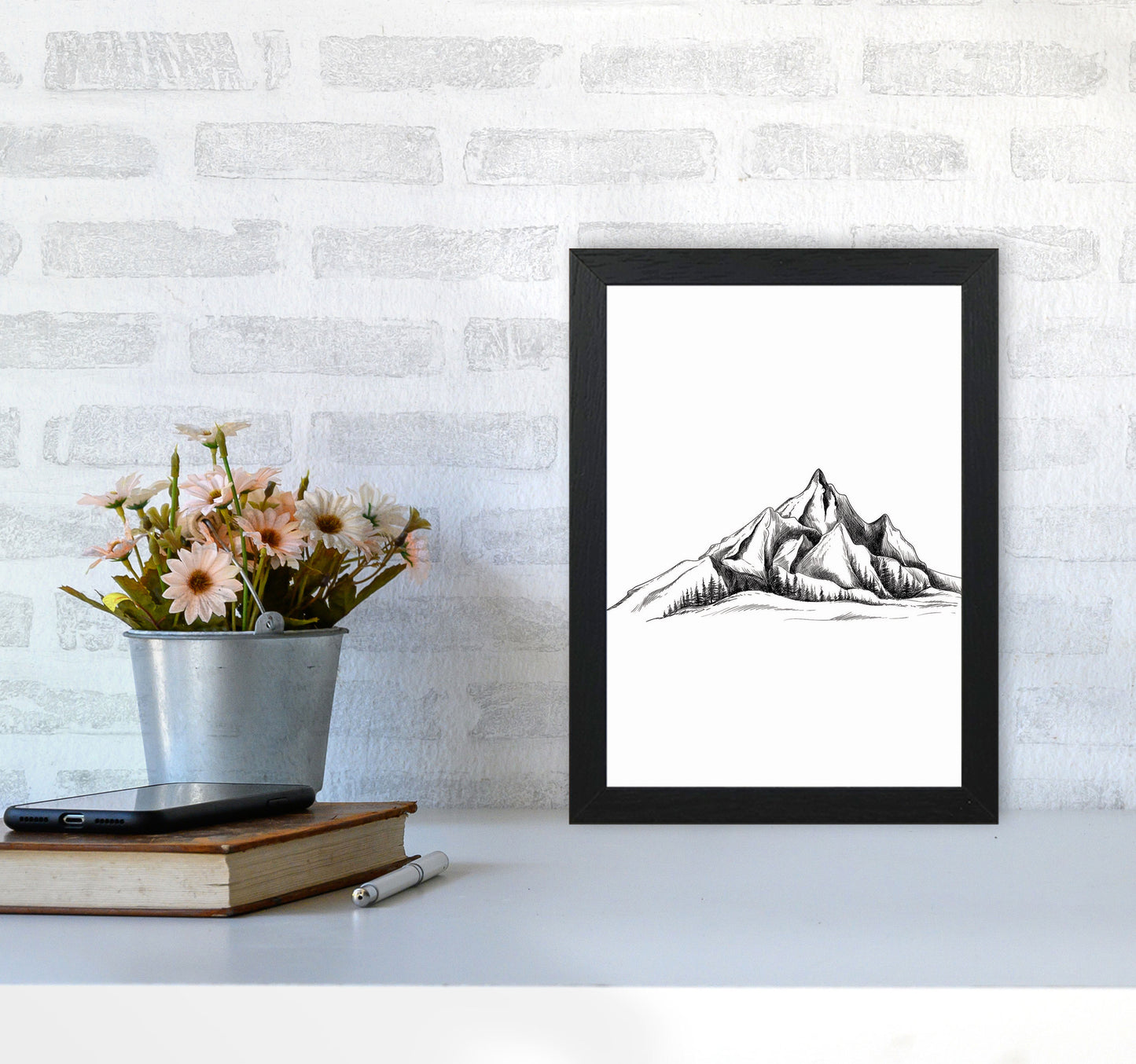 To The Mountains Art Print by Jason Stanley A4 White Frame