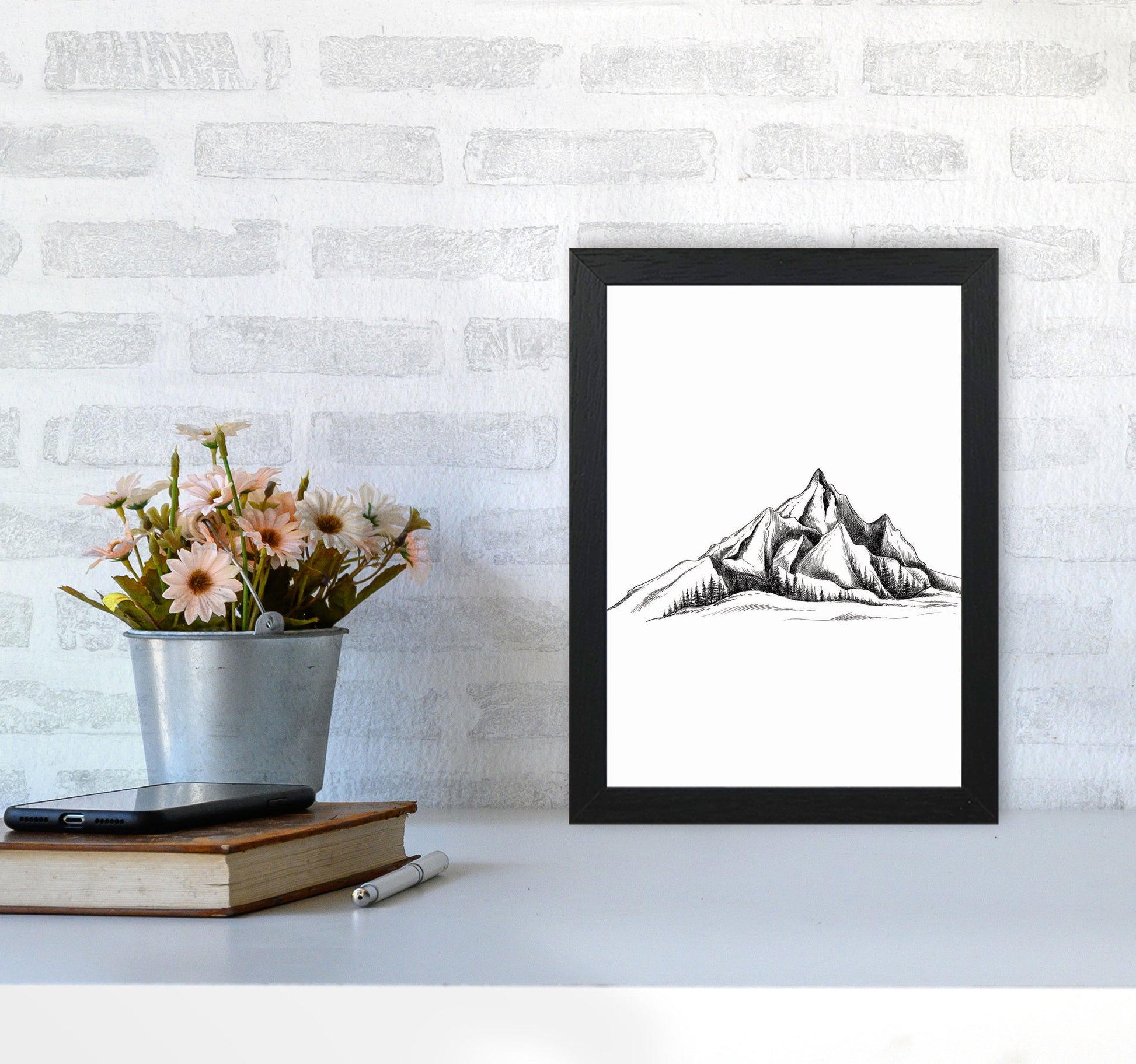To The Mountains Art Print by Jason Stanley A4 White Frame
