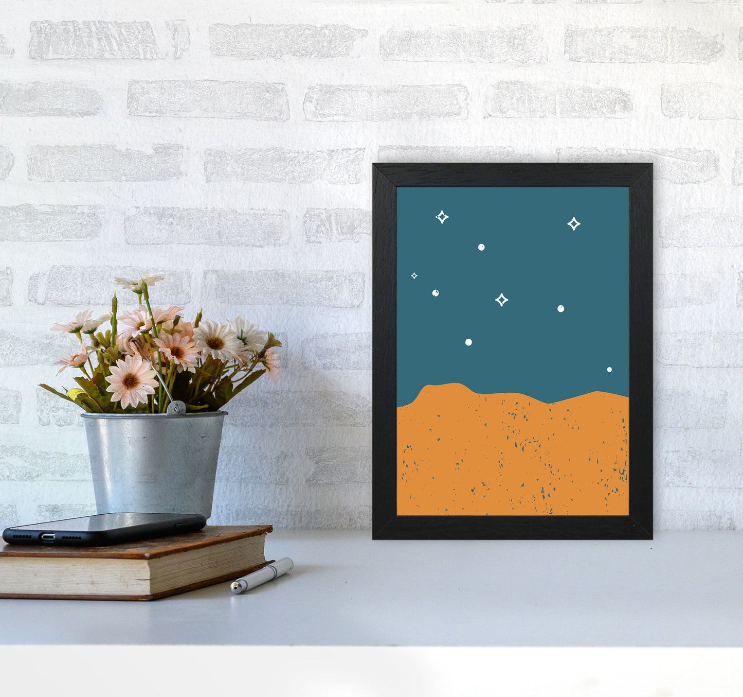 Starry Night II Art Print by Jason Stanley A4 White Frame