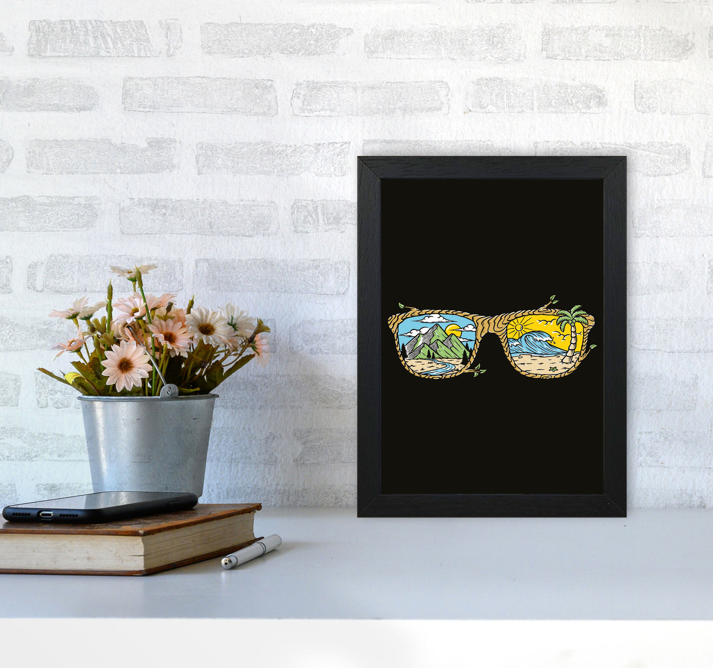 Sunny Daze Art Print by Jason Stanley A4 White Frame