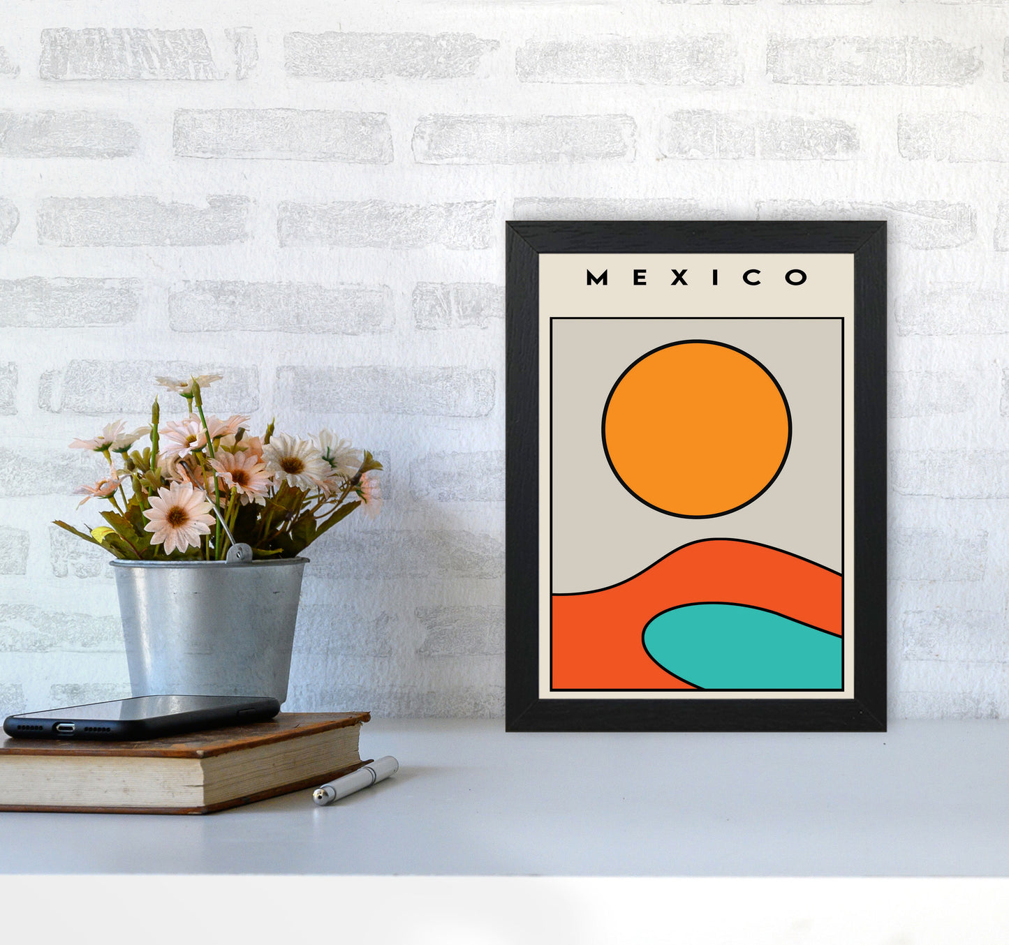 Mexico Vibe Art Print by Jason Stanley A4 White Frame