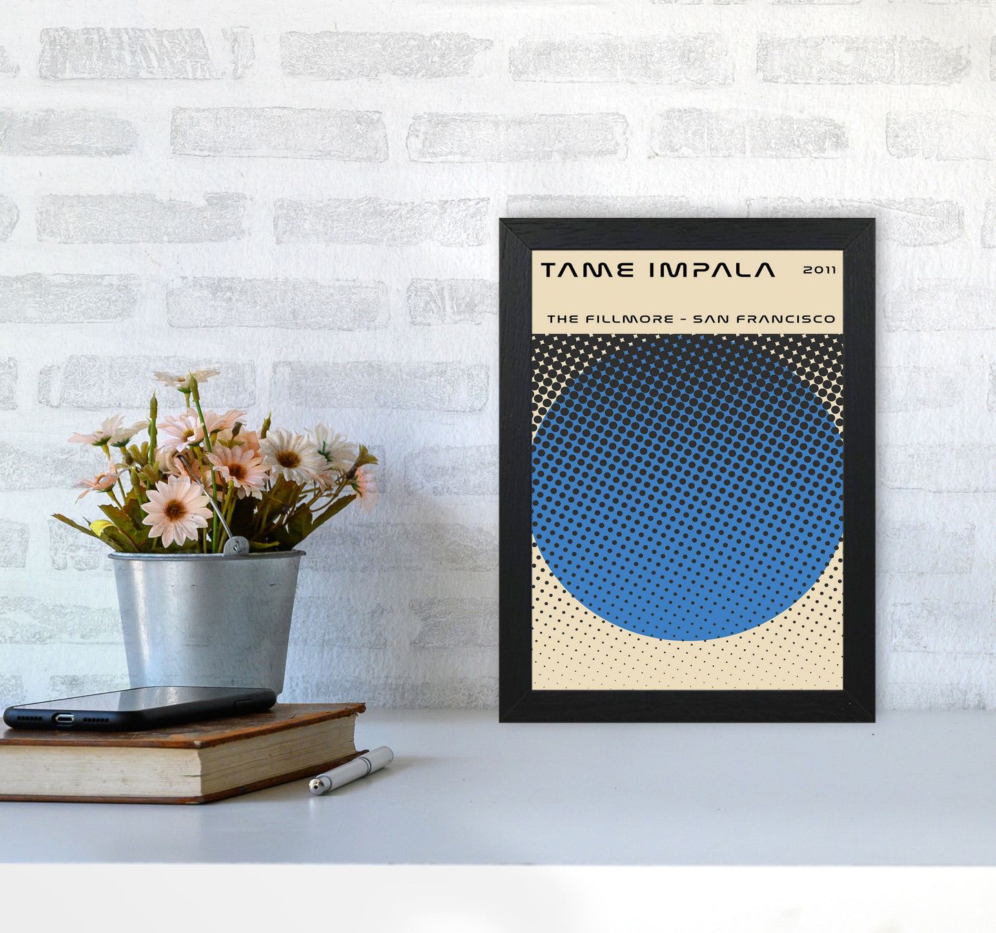 Tame Impala Live In San Francisco Art Print by Jason Stanley A4 White Frame