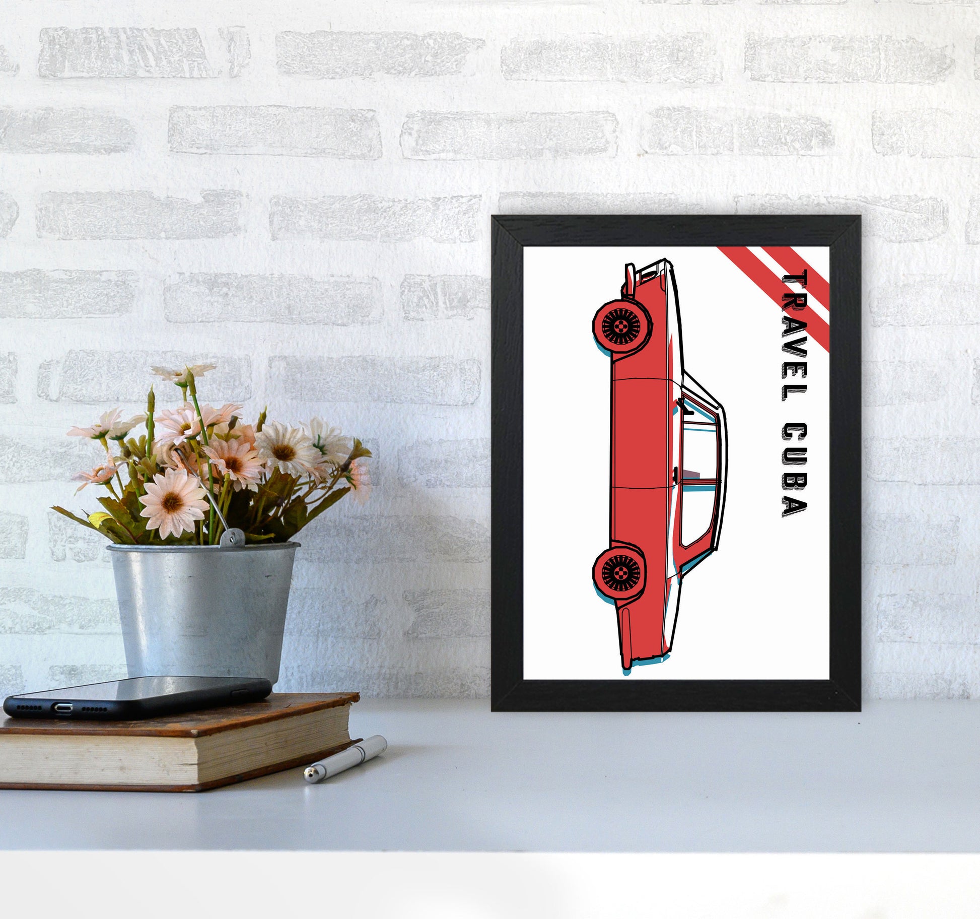 Travel Cuba Art Print by Jason Stanley A4 White Frame