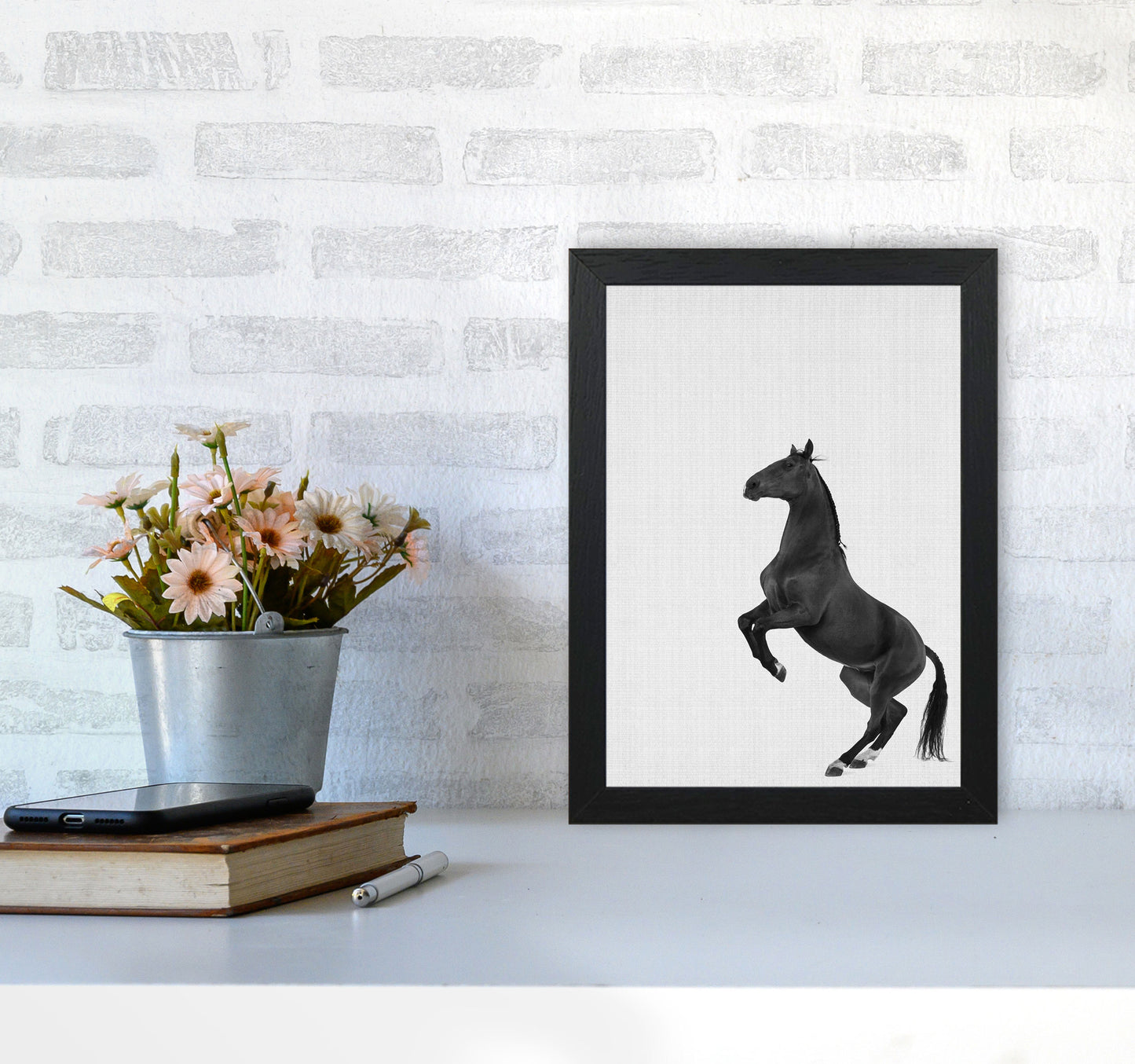 The Dark Horse Rides At Night #2 Art Print by Jason Stanley A4 White Frame