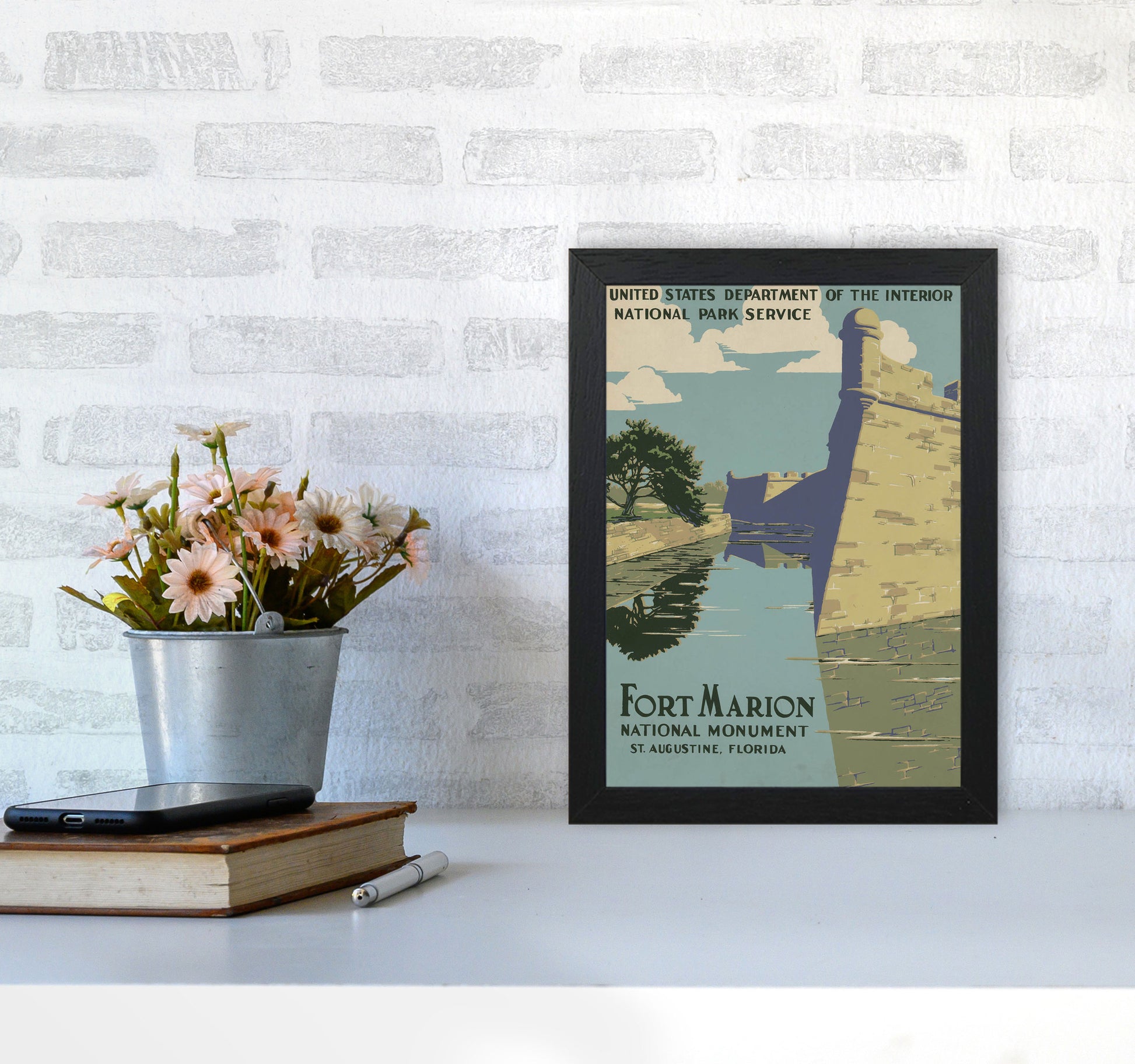 Fort Marion National Park Art Print by Jason Stanley A4 White Frame