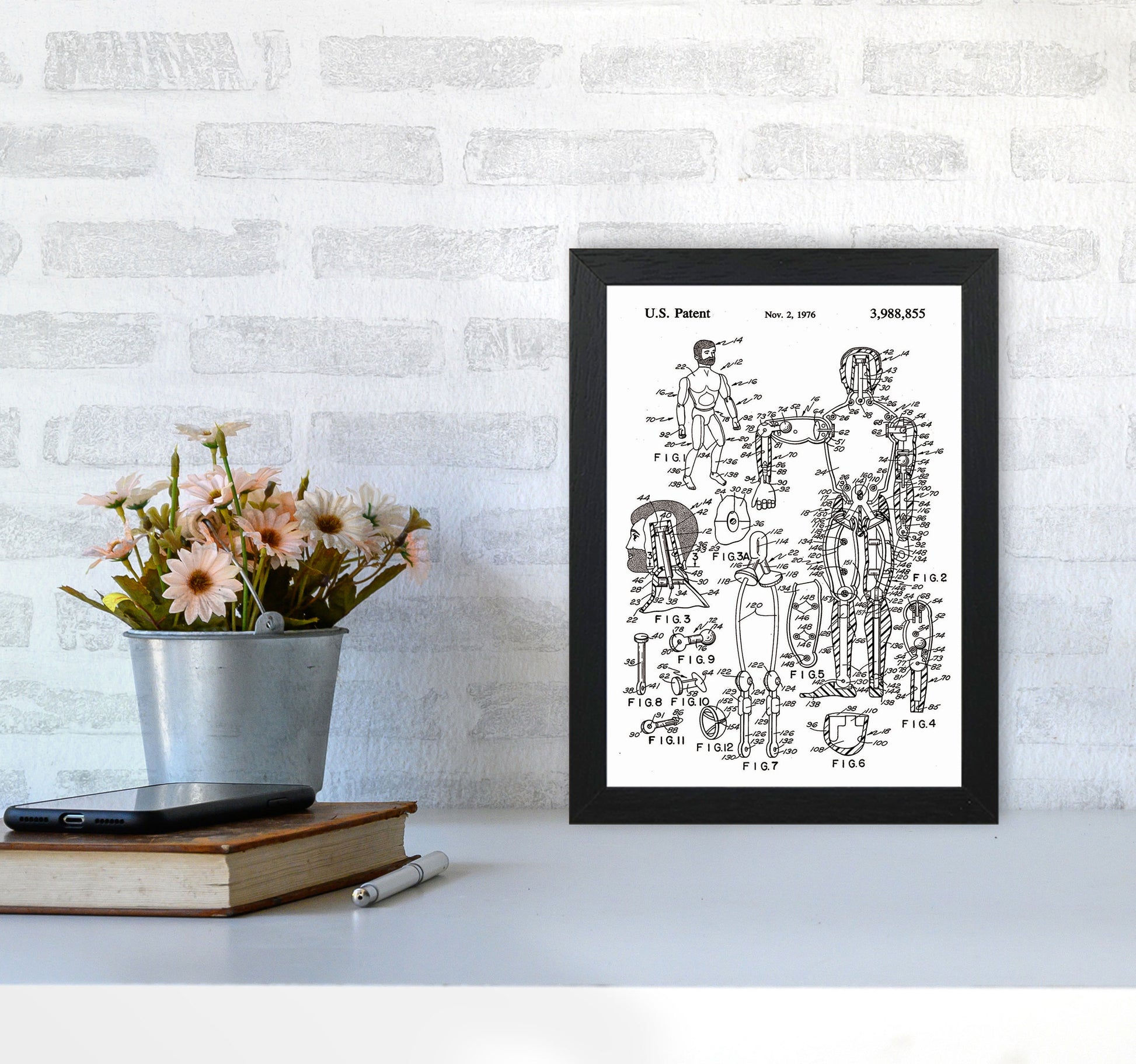 Kids Toy Patent Art Print by Jason Stanley A4 White Frame