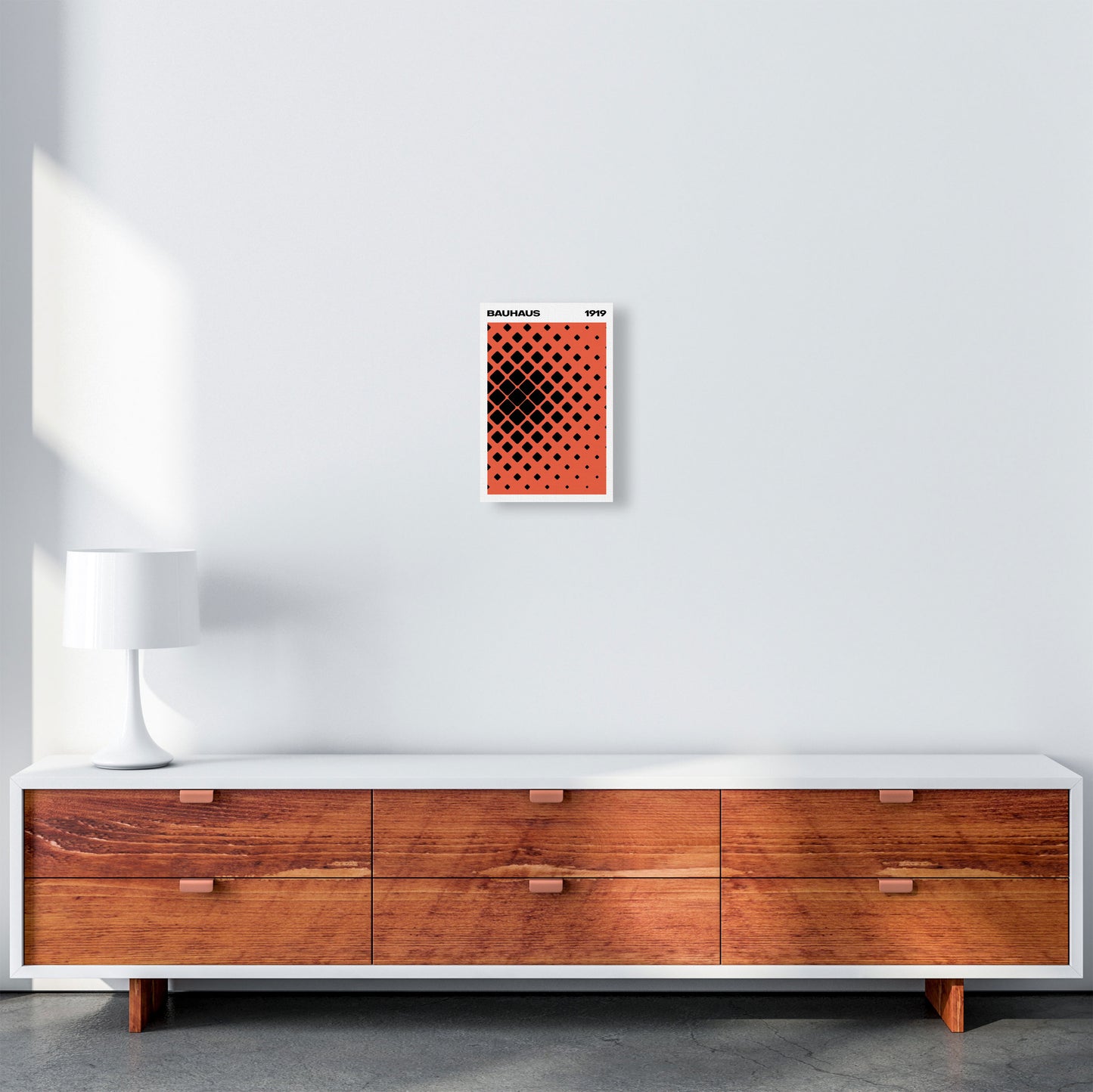 Bauhaus 1919 Red Art Print by Jason Stanley A4 Canvas