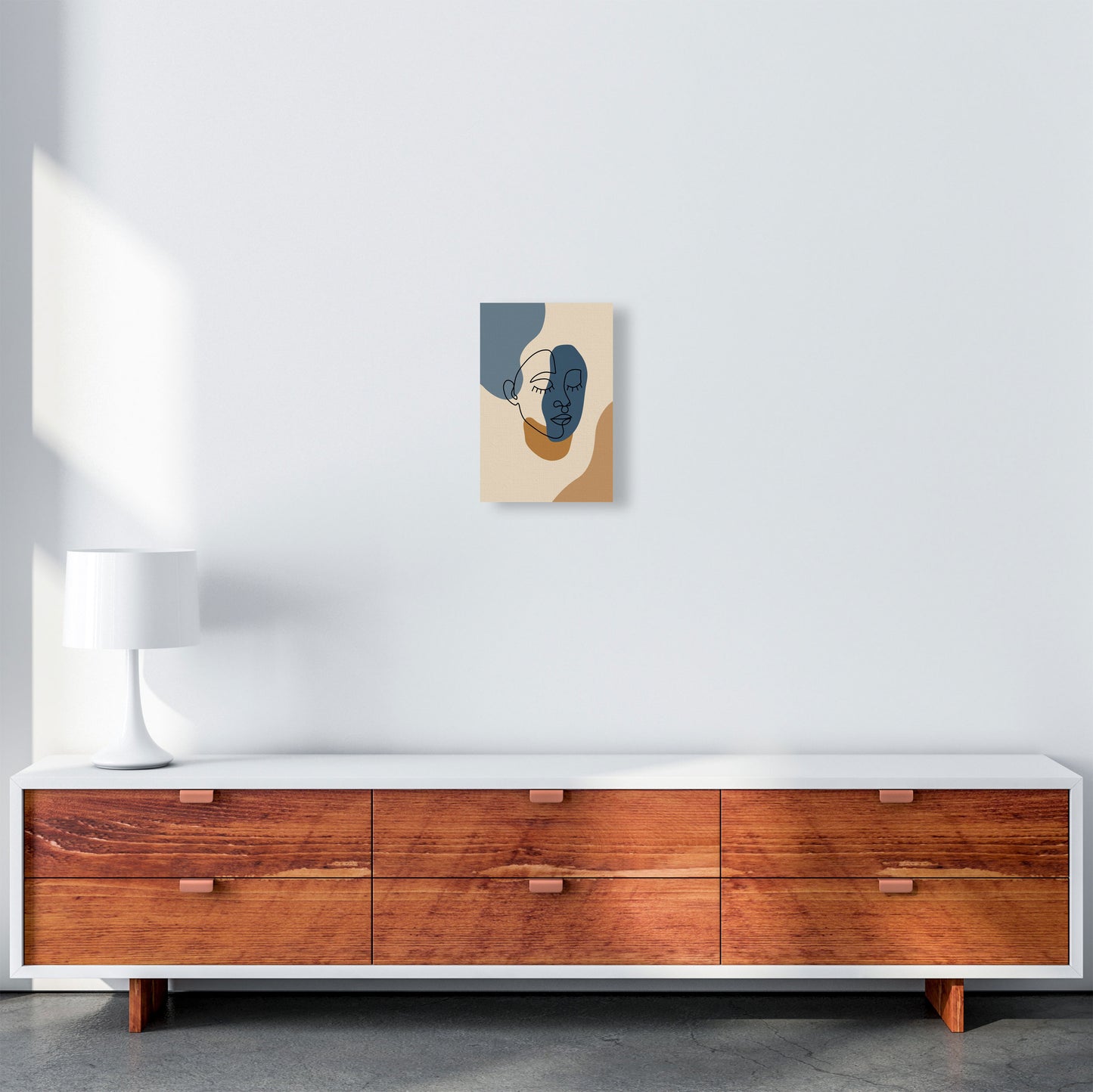 Abstract Face Art Print by Jason Stanley A4 Canvas