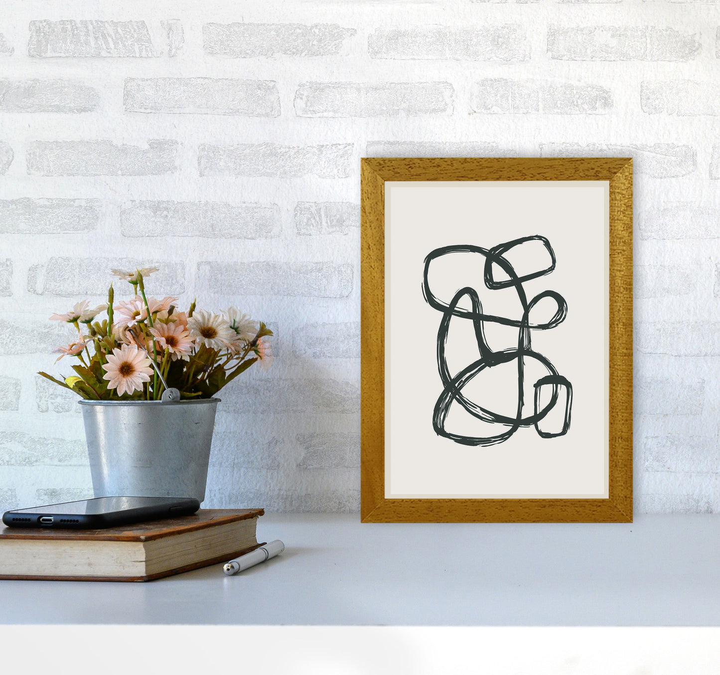 Modern Abstract Shapes 1 Art Print by Jason Stanley A4 Print Only